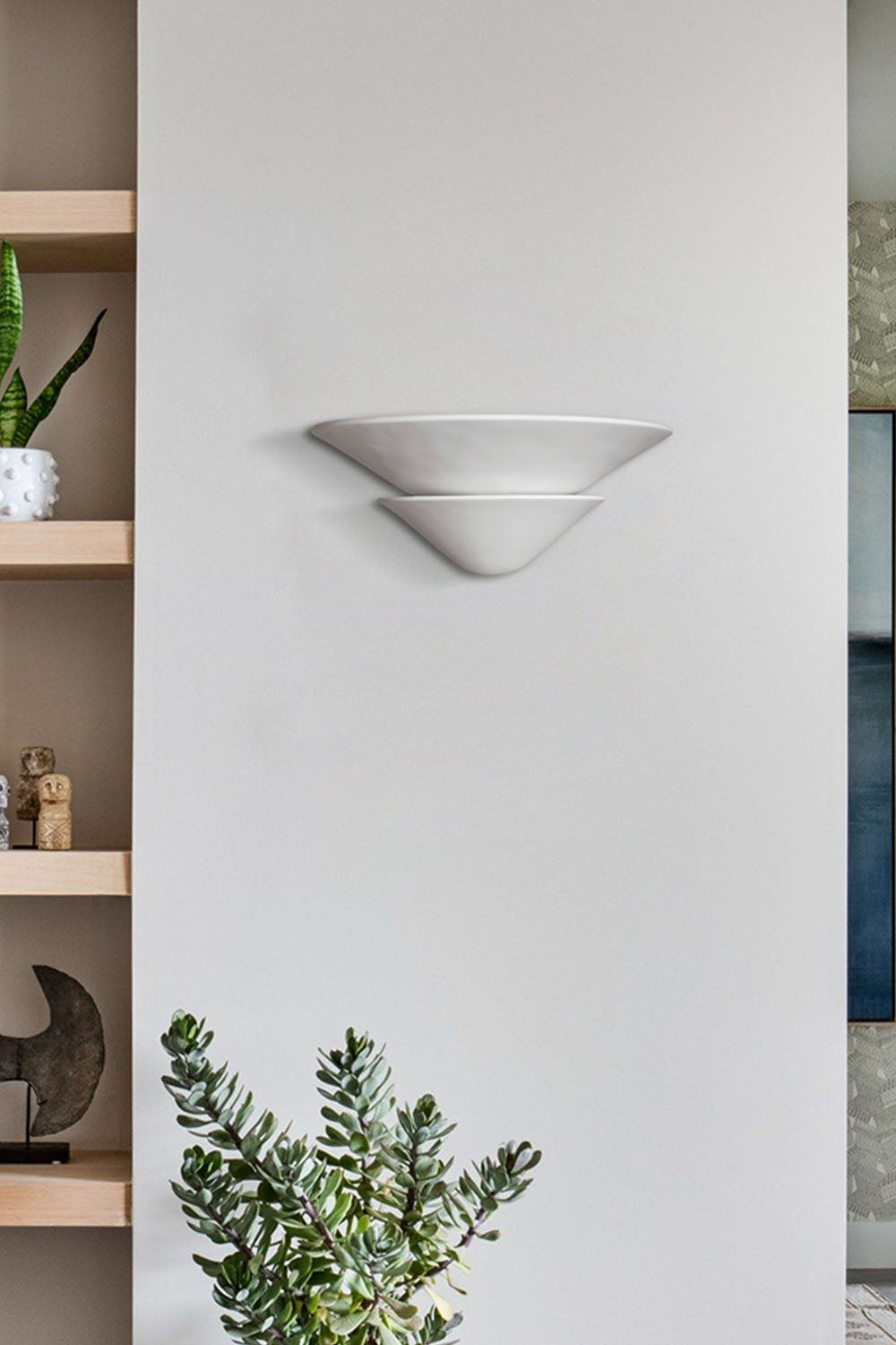 Double-layer Inverted Plaster Wall Lamp