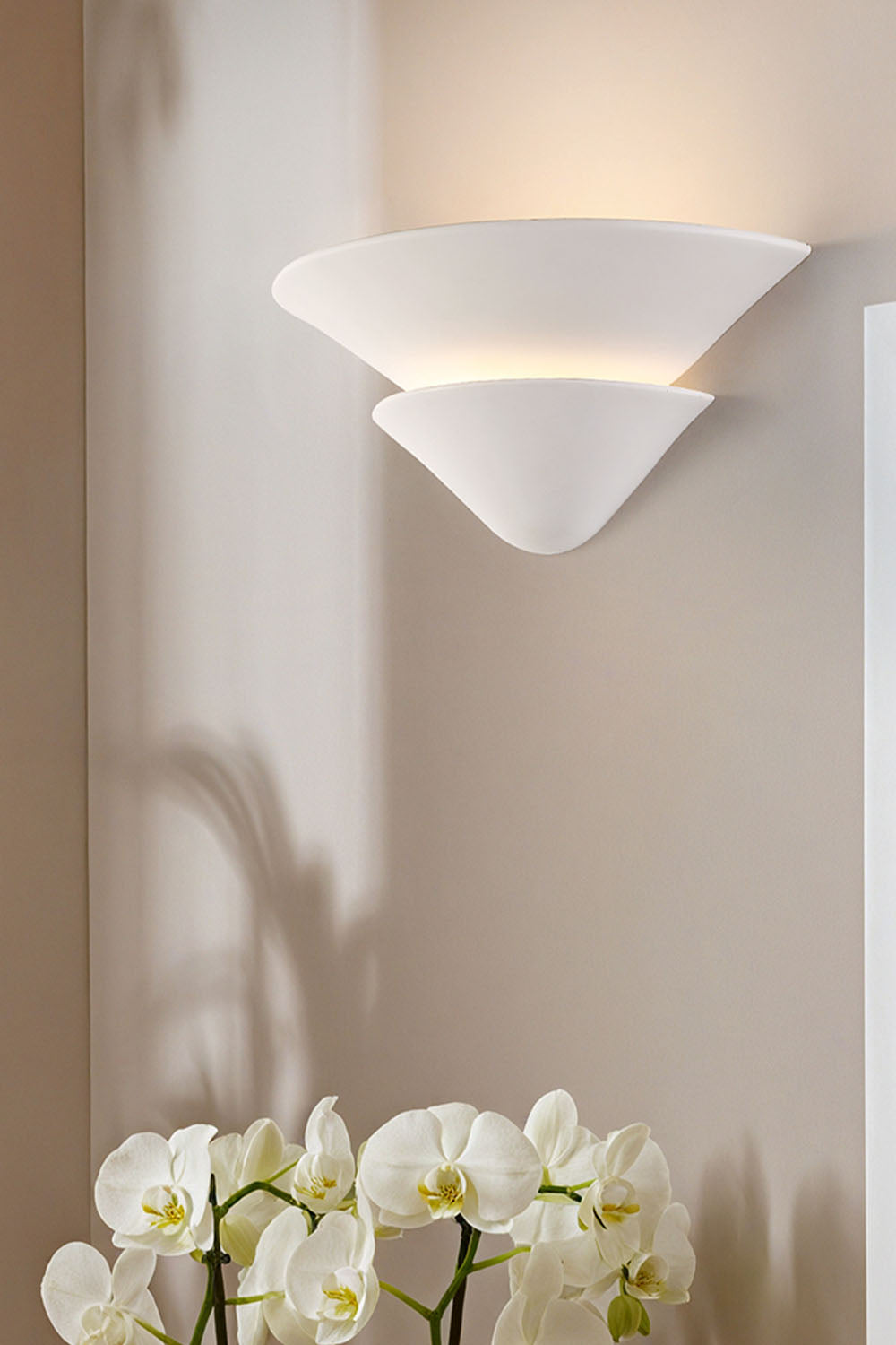 Double-layer Inverted Plaster Wall Lamp