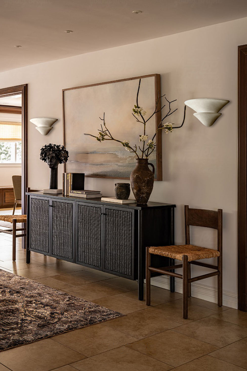 Double-layer Inverted Plaster Wall Lamp