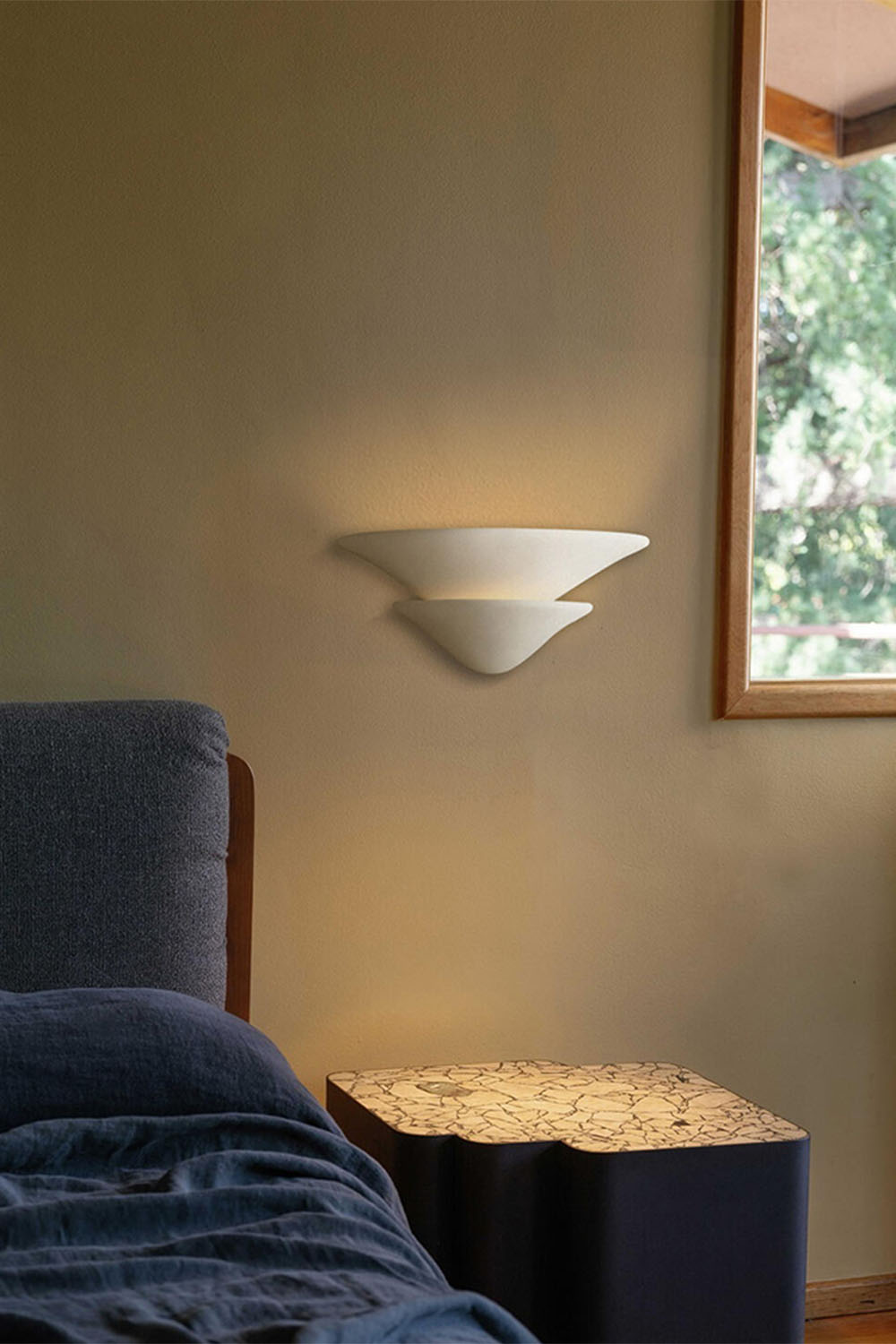Double-layer Inverted Plaster Wall Lamp