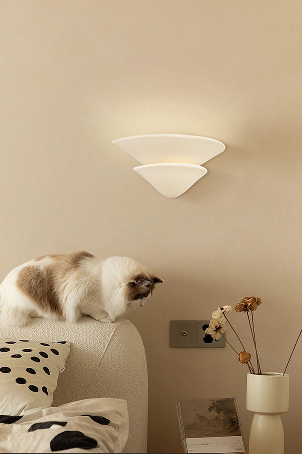 Double-layer Inverted Plaster Wall Lamp