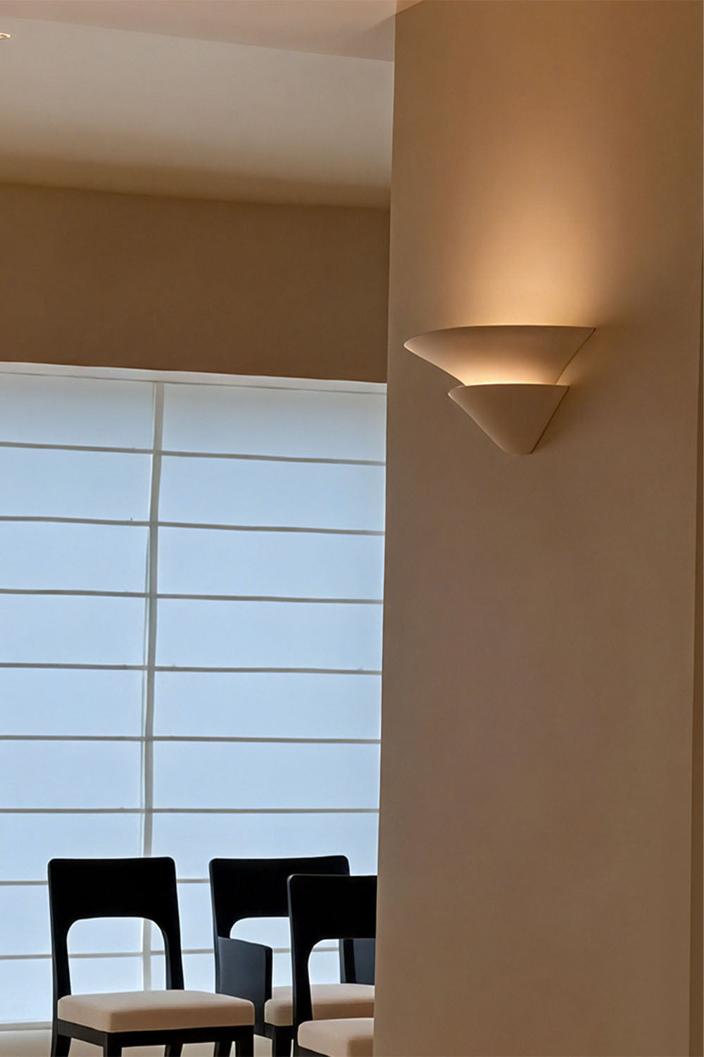 Double-layer Inverted Plaster Wall Lamp