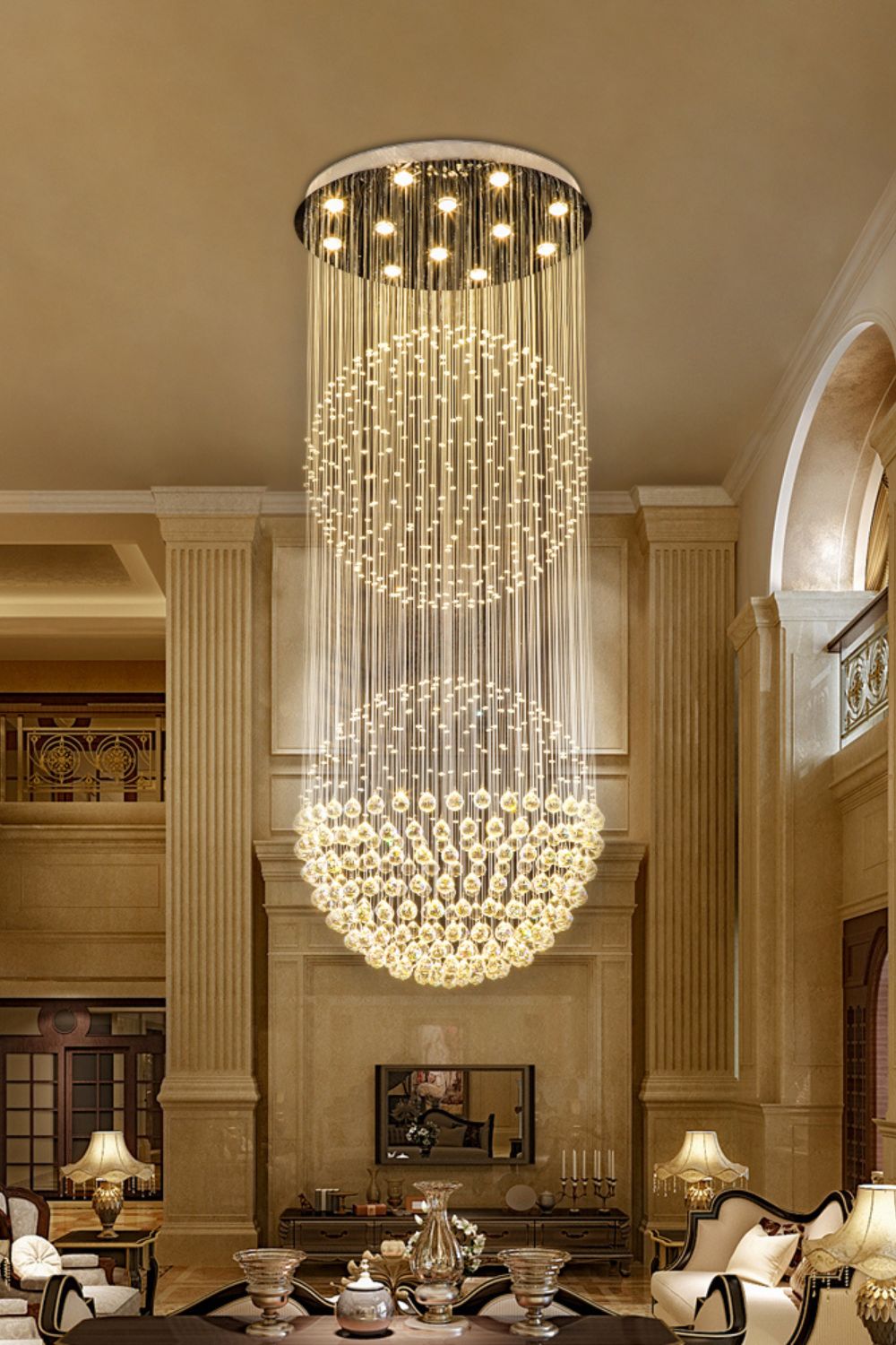 Double Ball Crystal Chandelier - SamuLighting