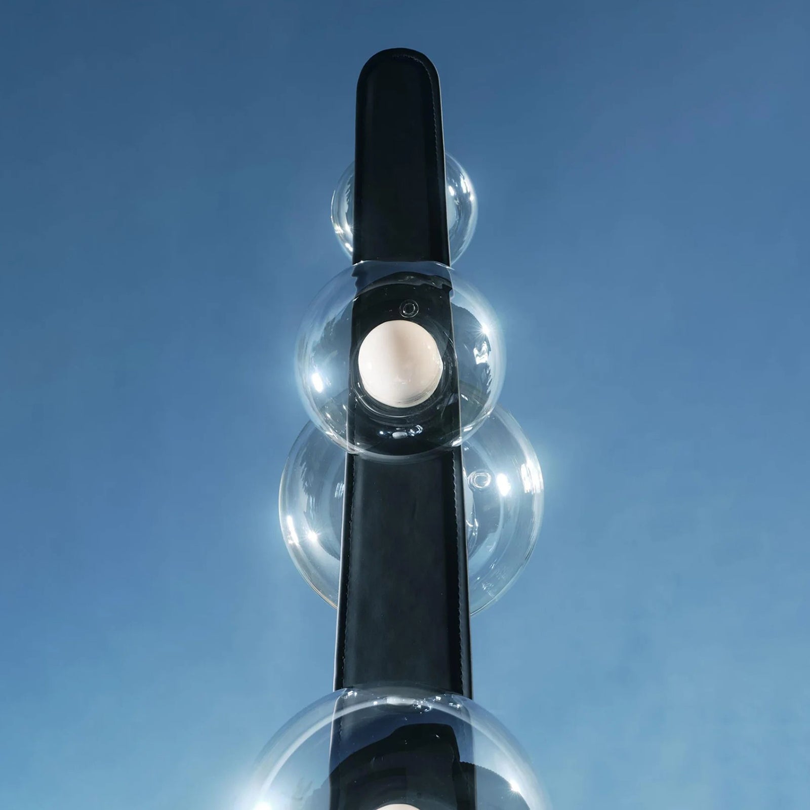 Staggered Clear Glass Orbs