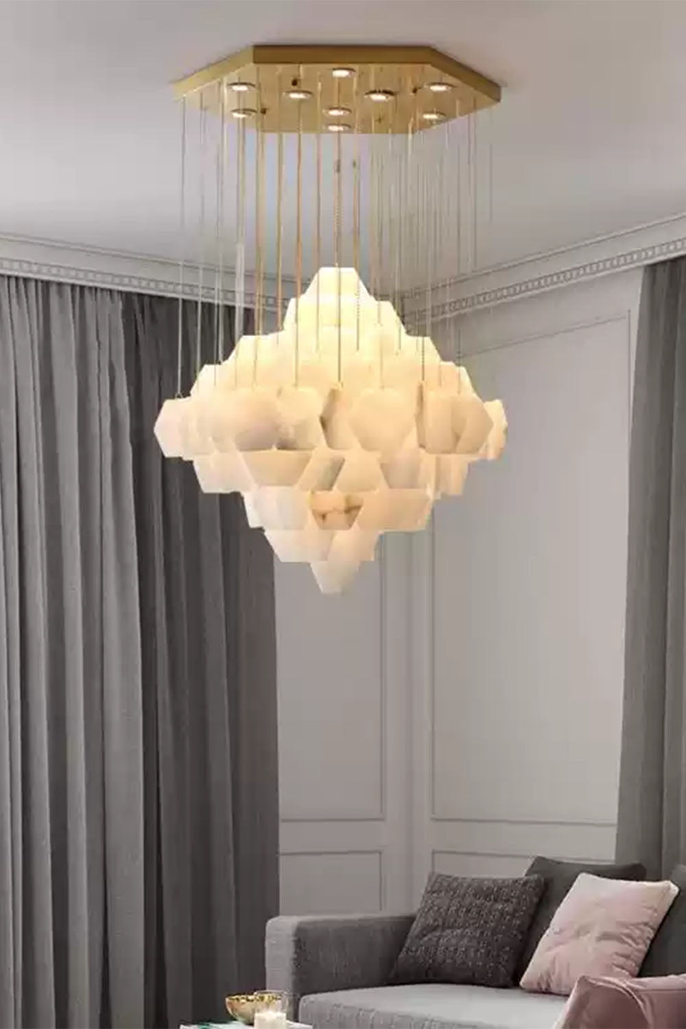 Eclipse Marble Cascade Chandelier
