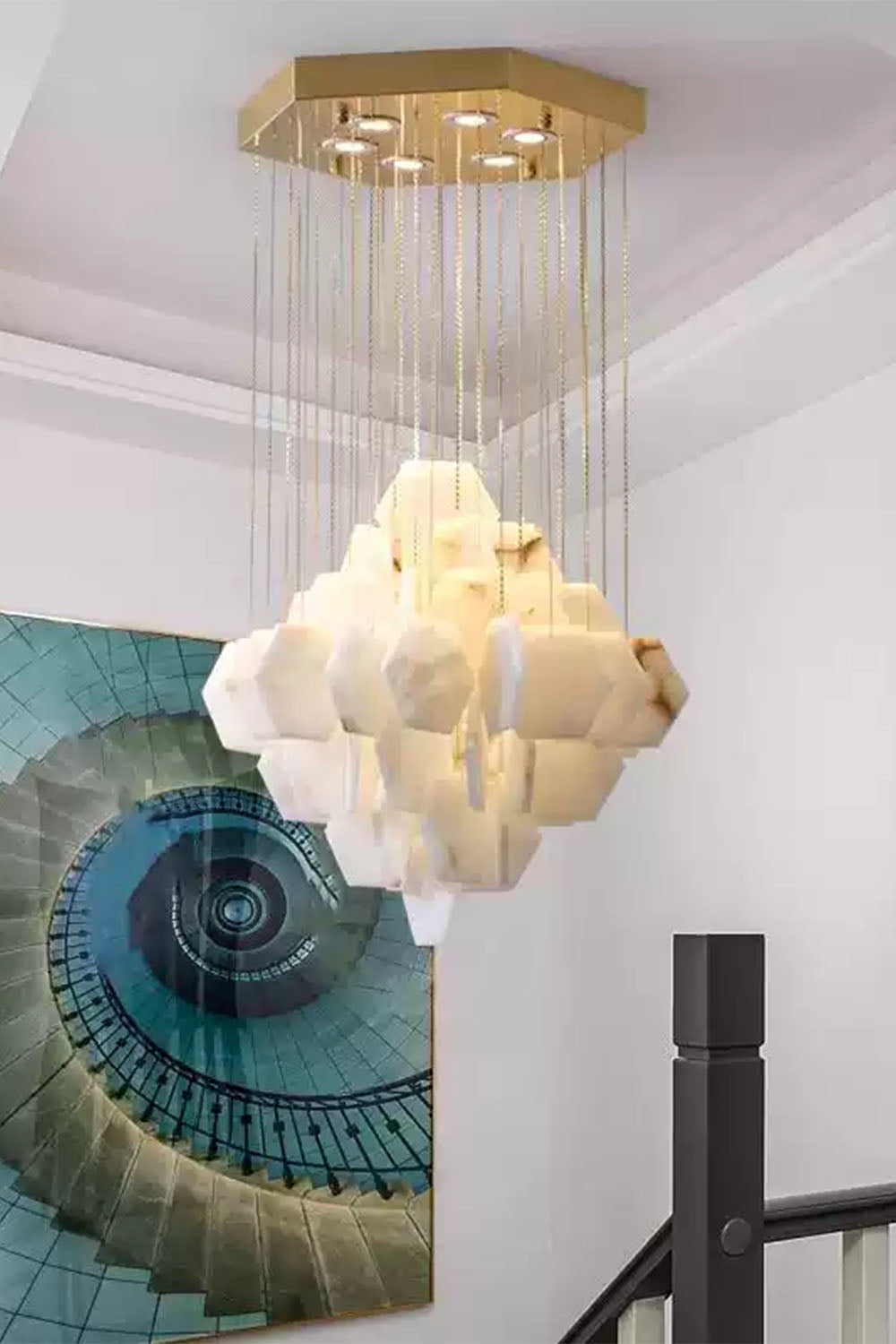 Eclipse Marble Cascade Chandelier