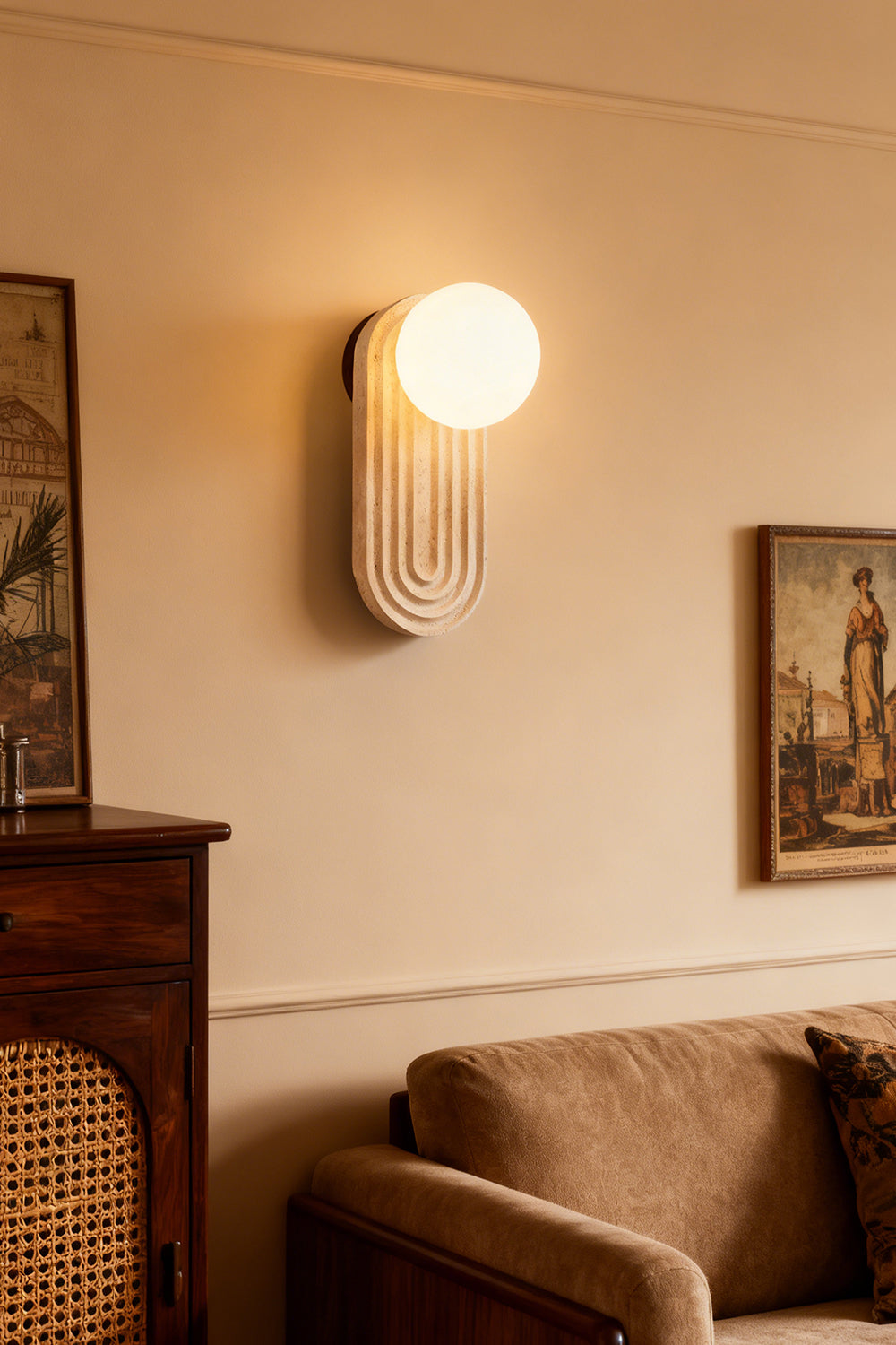 Elegant Travertine Wall Light