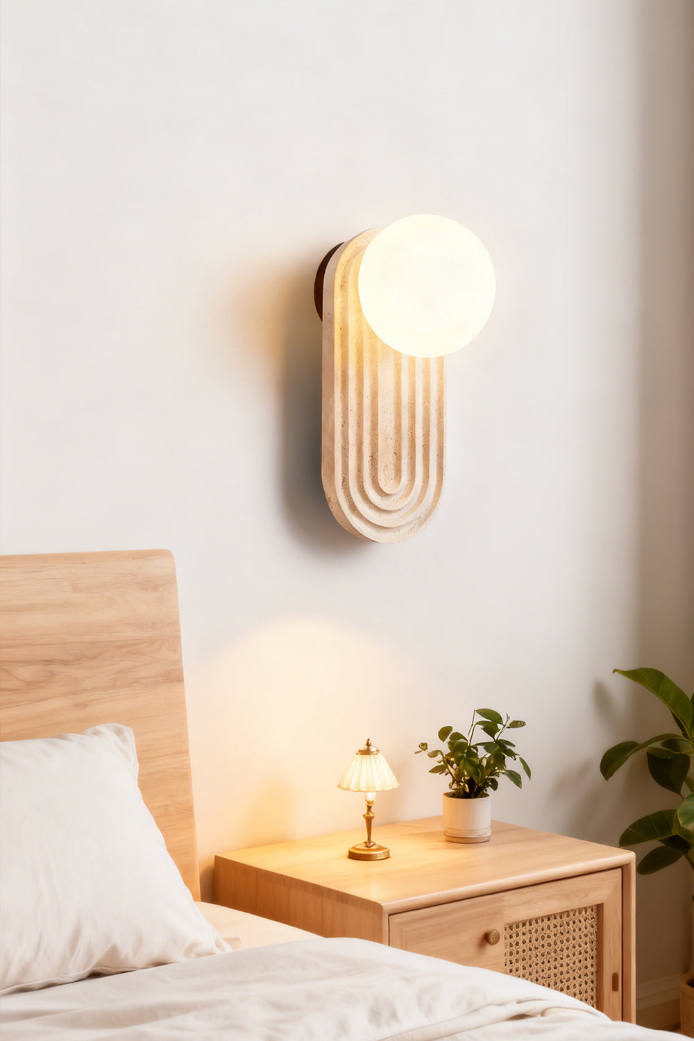 Elegant Travertine Wall Light