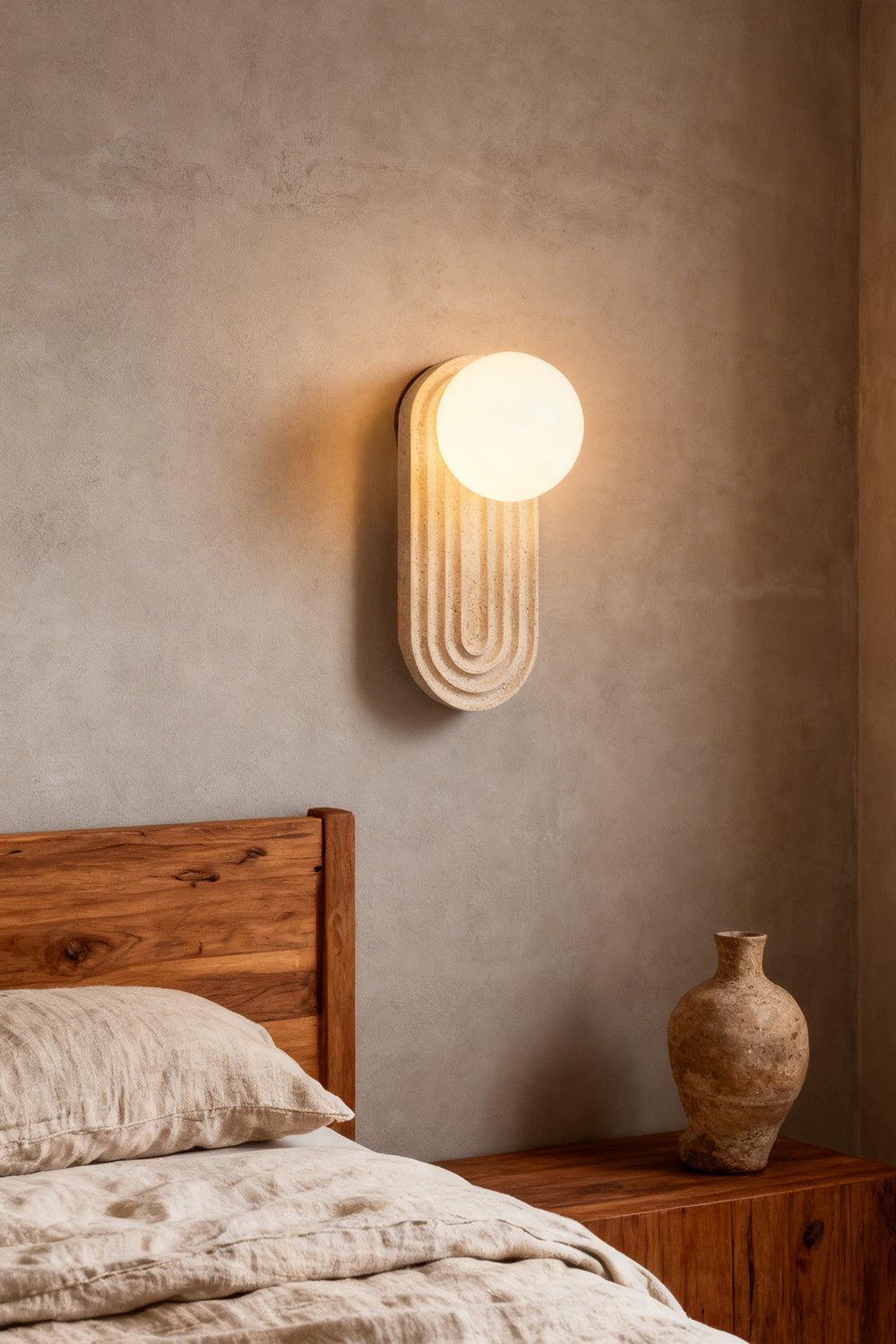 Elegant Travertine Wall Light