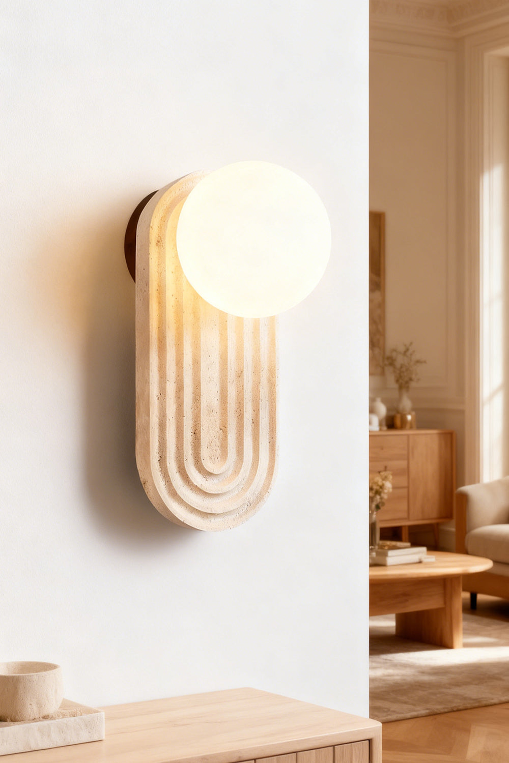 Elegant Travertine Wall Light