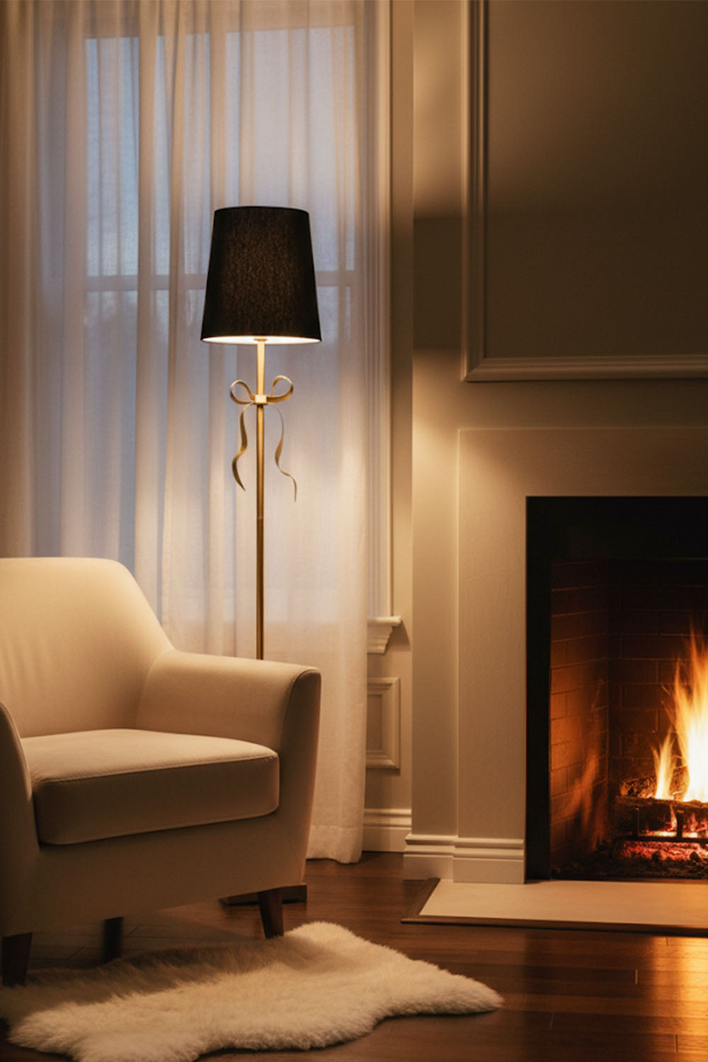 Ellery Gros-Grain Bow Floor Lamp