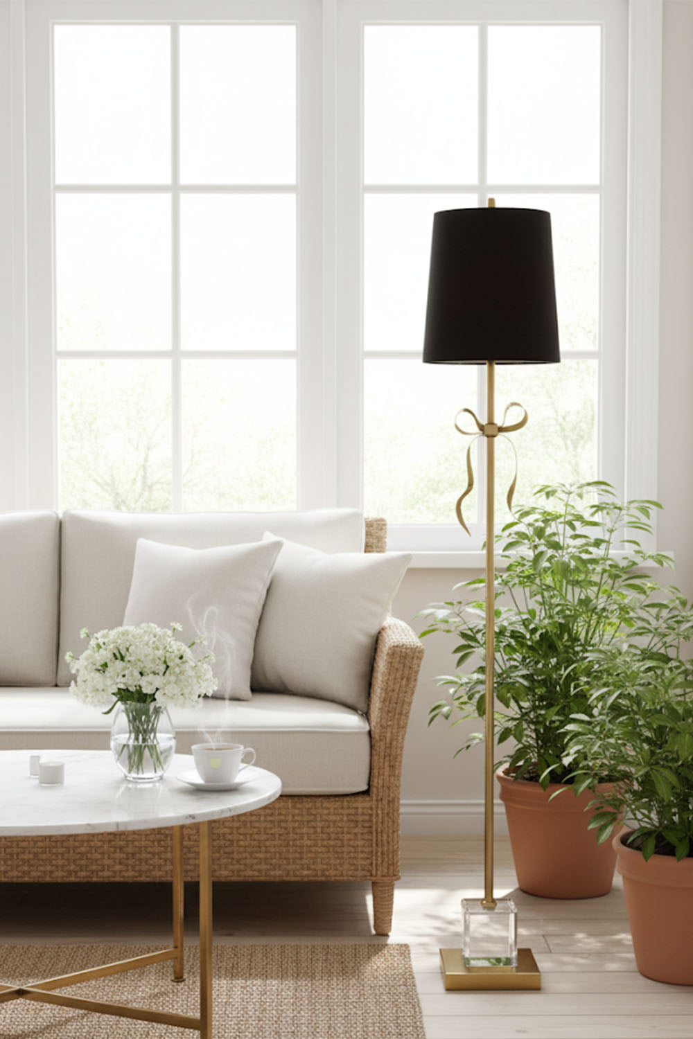 Ellery Gros-Grain Bow Floor Lamp
