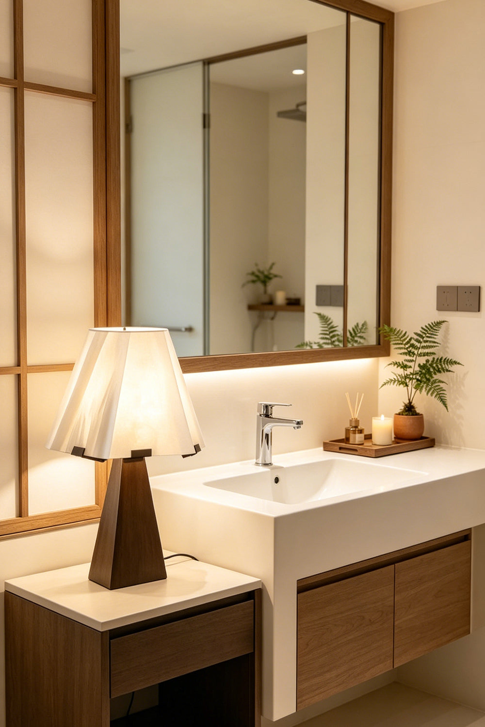 Elysian Alabaster Table Lamp for Toilet | Samu  Lamp
