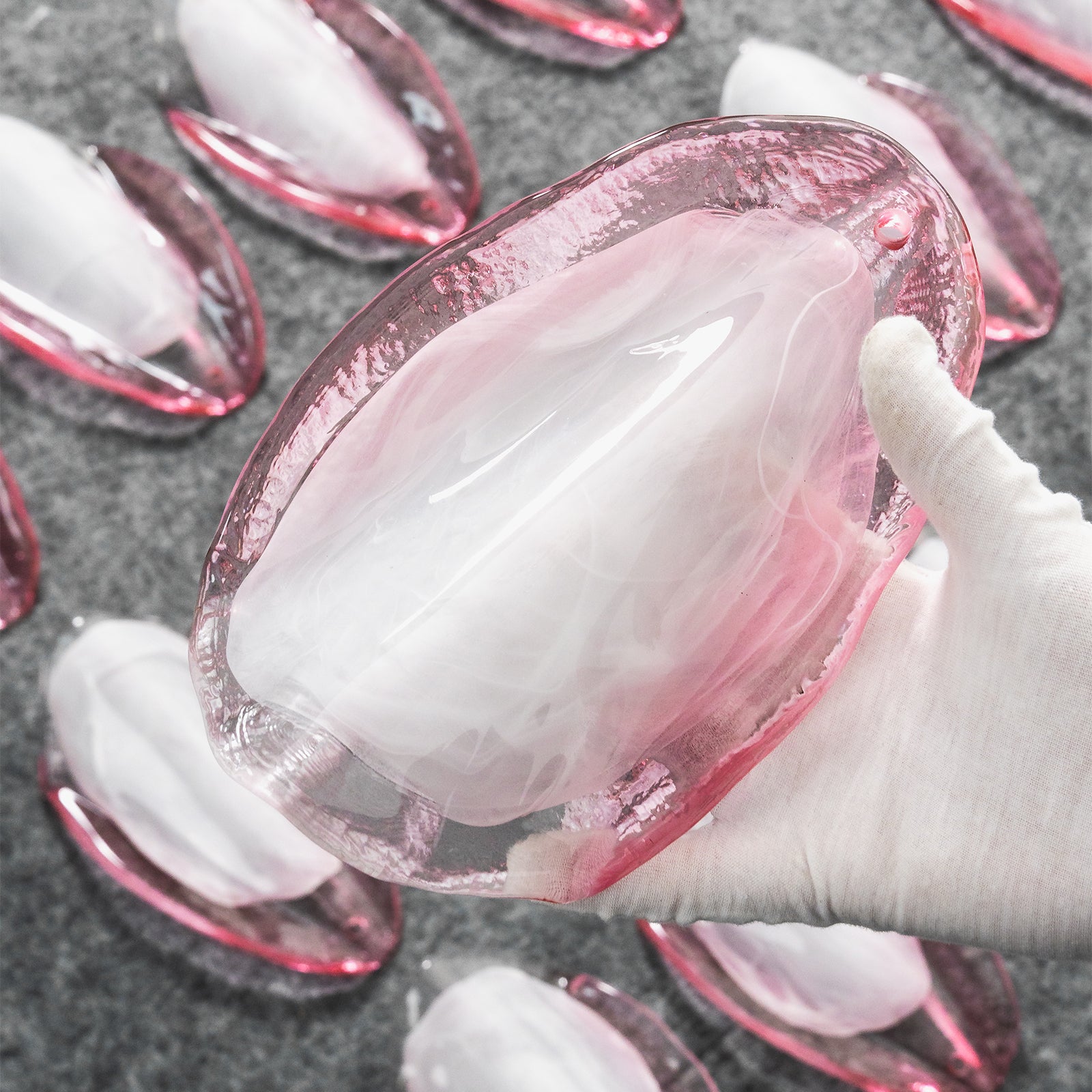 Hand-Poured Rose Glass Petals