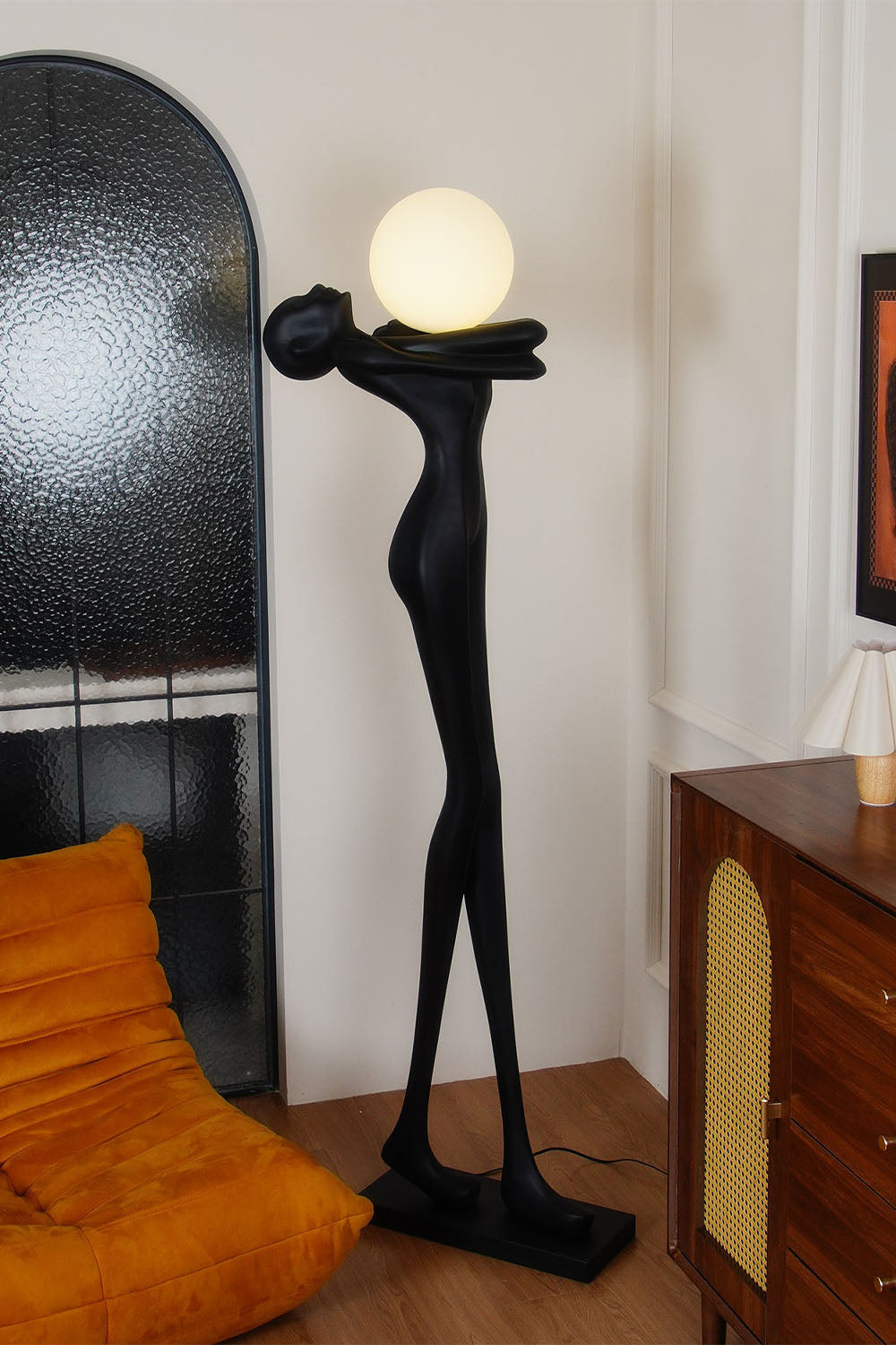 Embrace Ball Sculpture Floor Lamp