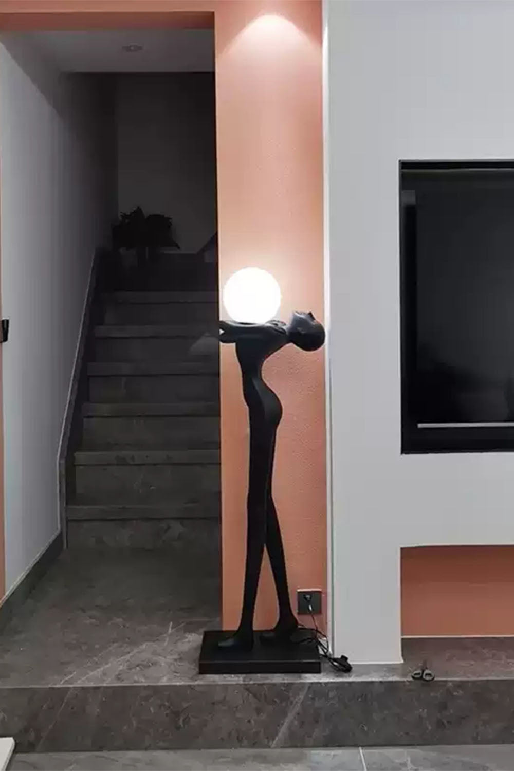 Embrace Ball Sculpture Floor Lamp