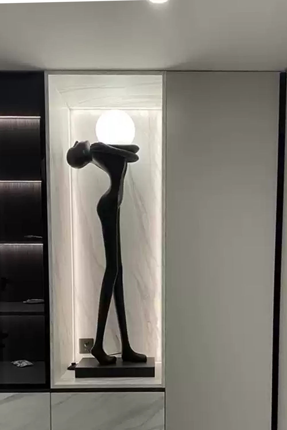 Embrace Ball Sculpture Floor Lamp