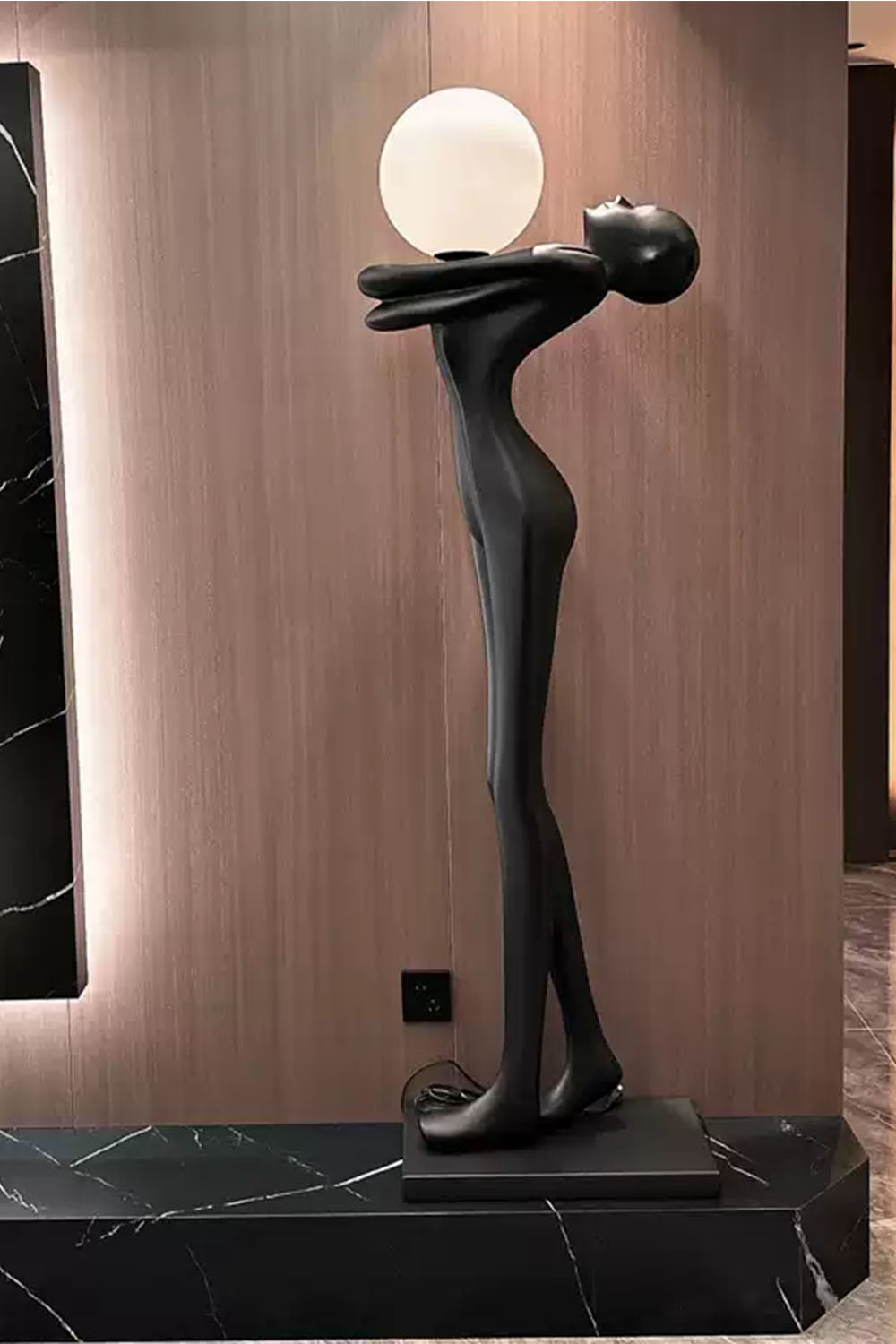 Embrace Ball Sculpture Floor Lamp