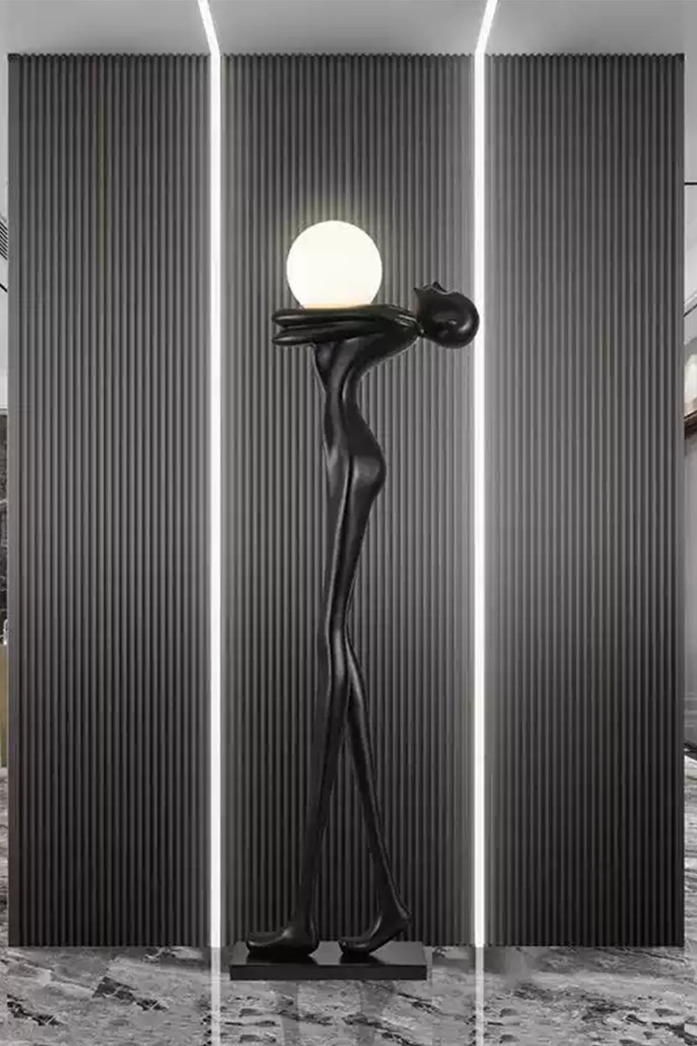 Embrace Ball Sculpture Floor Lamp