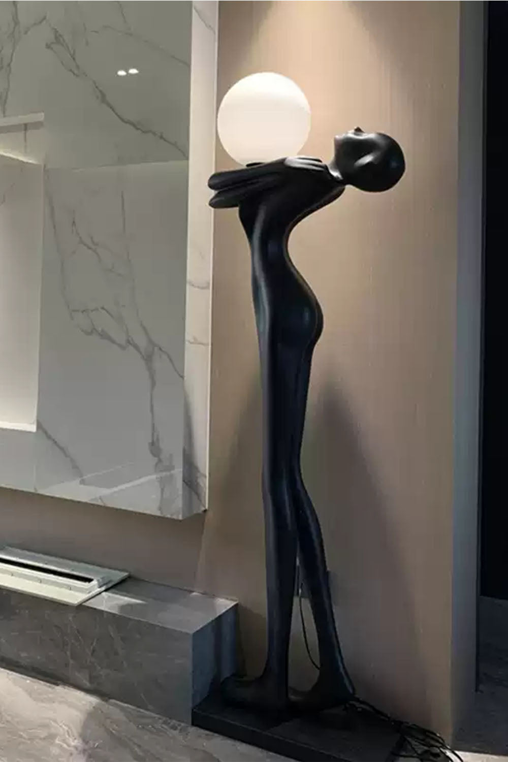 Embrace Ball Sculpture Floor Lamp