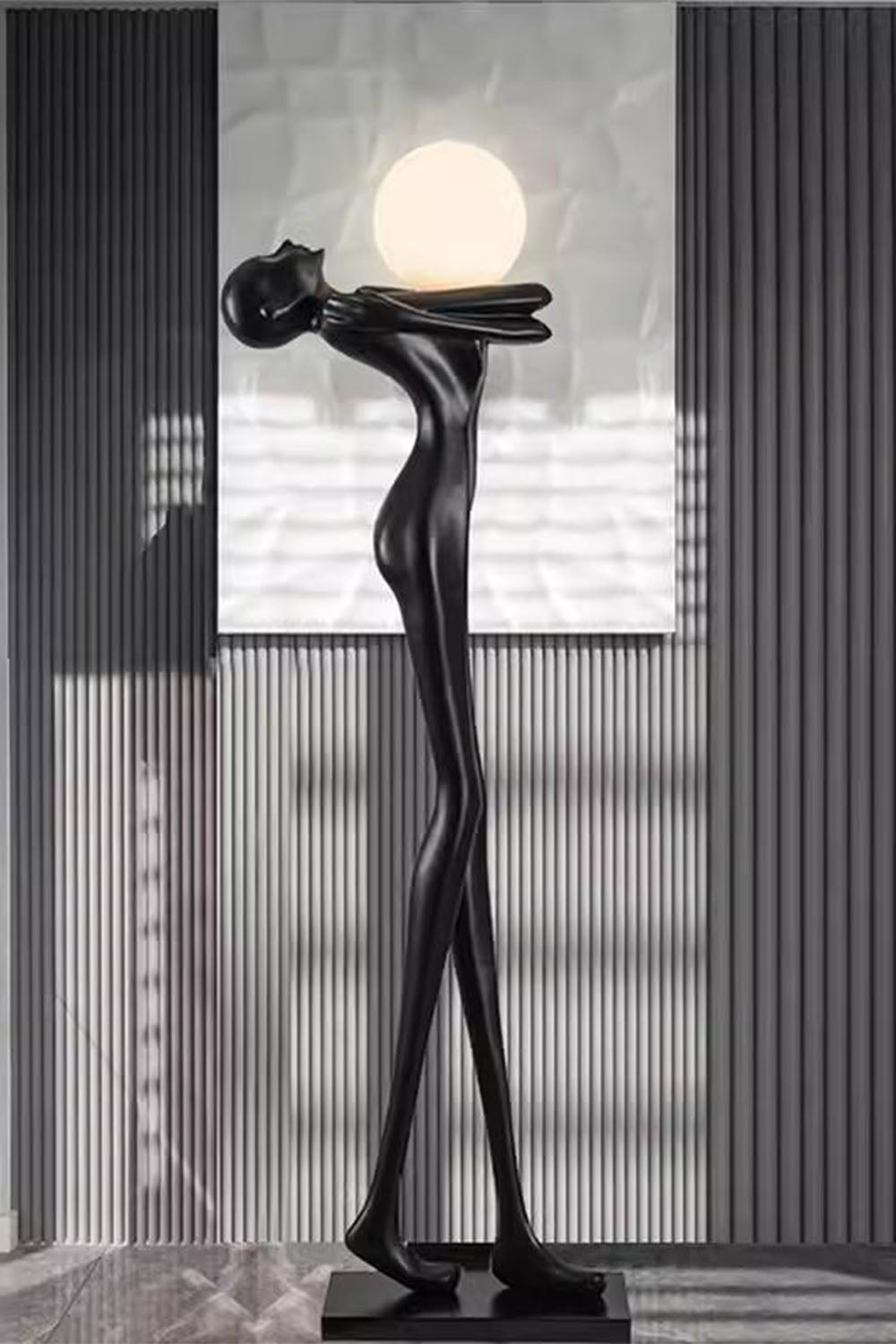 Embrace Ball Sculpture Floor Lamp