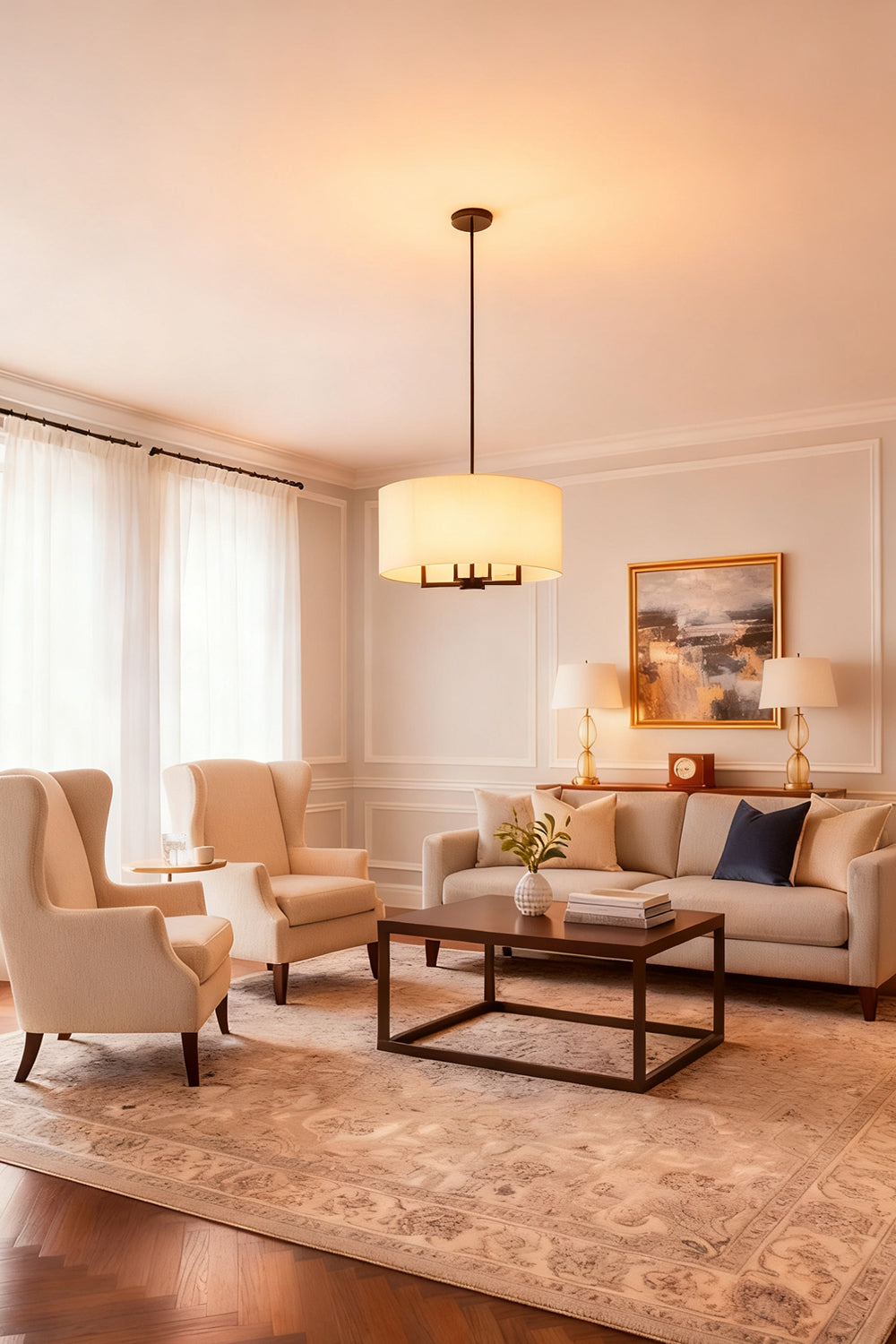 Emery Fabric Chandelier