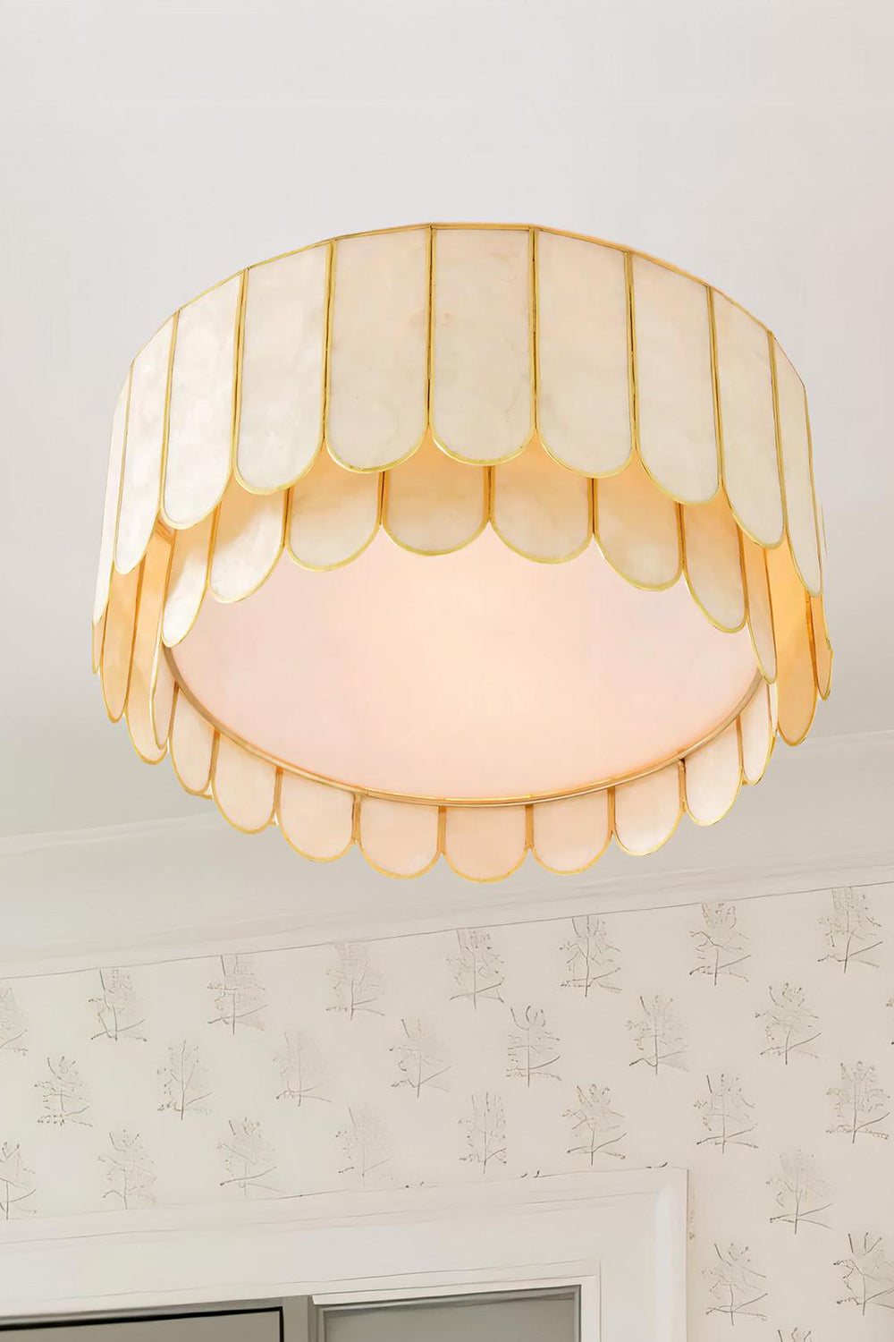 Faceted Shell Bloom Ceiling Light