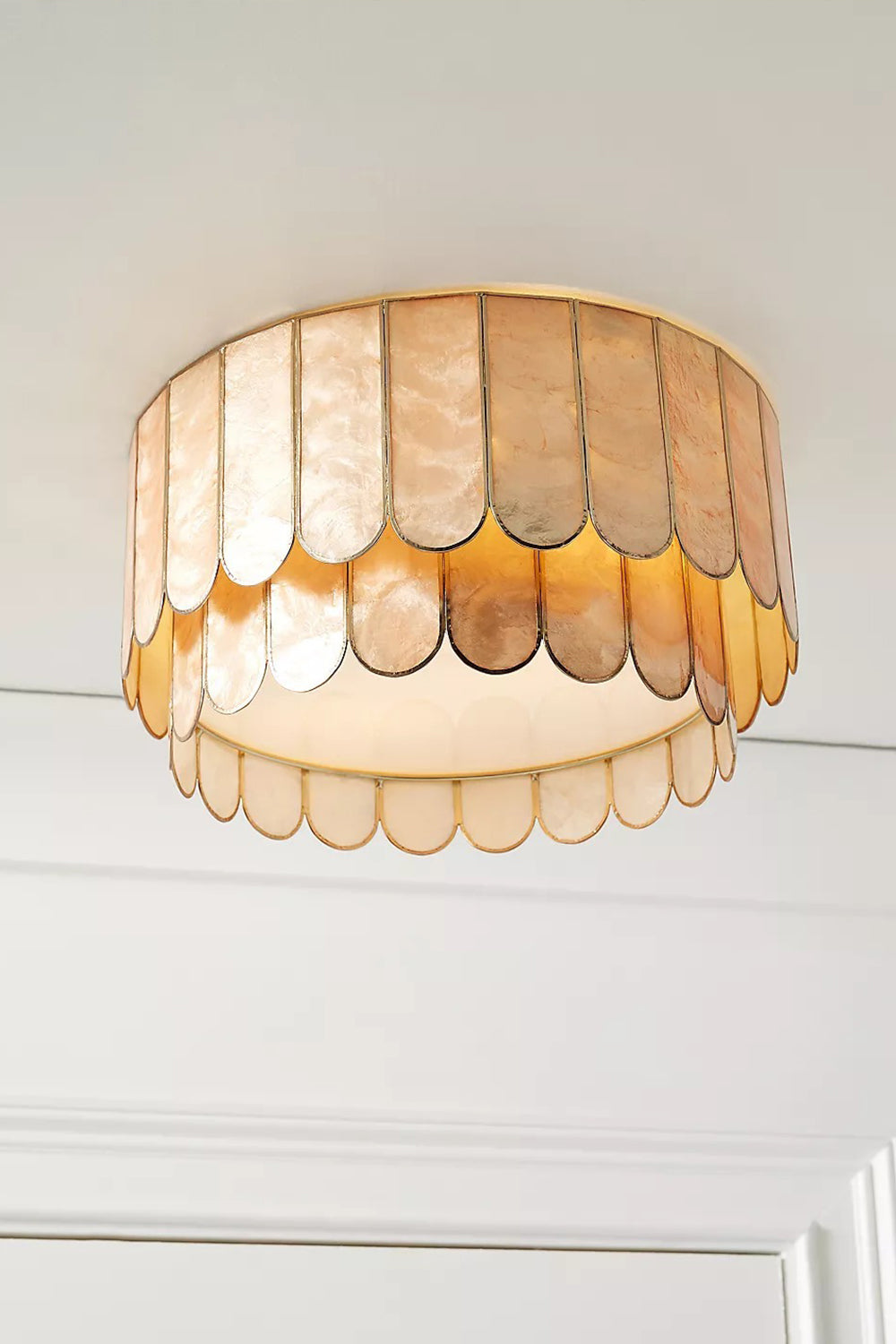 Faceted Shell Bloom Ceiling Light