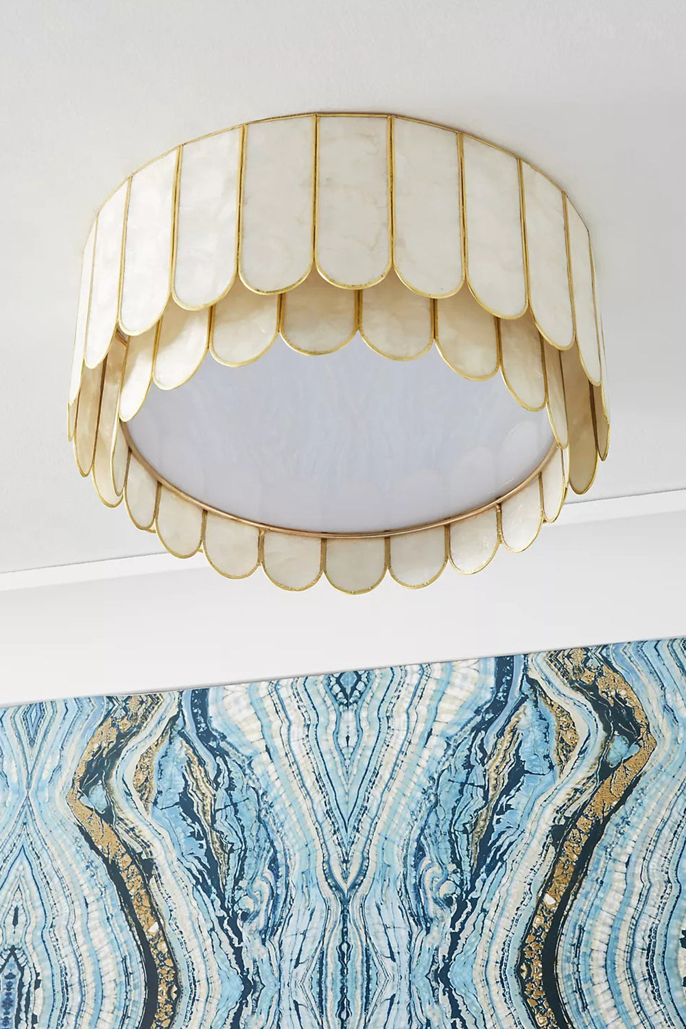 Faceted Shell Bloom Ceiling Light