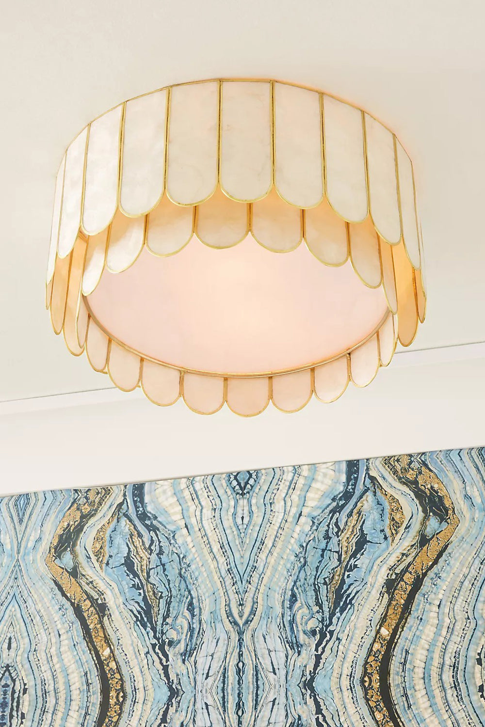 Faceted Shell Bloom Ceiling Light