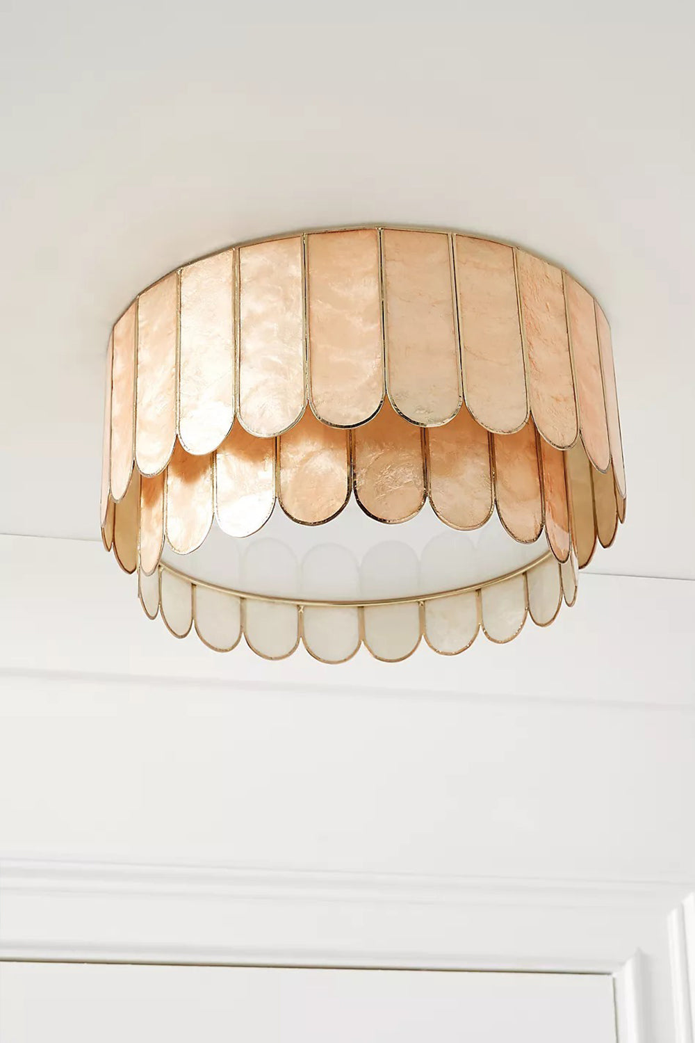 Faceted Shell Bloom Ceiling Light