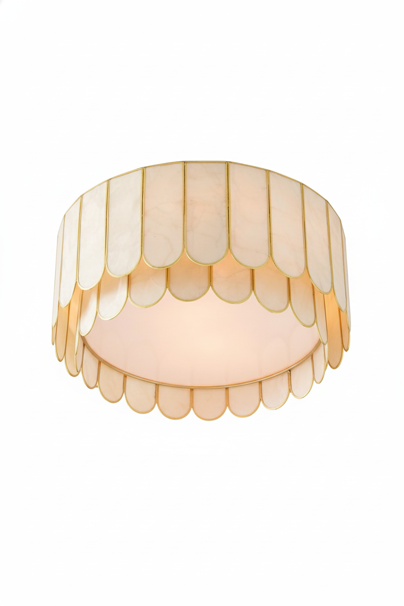 Faceted Shell Bloom Ceiling Light