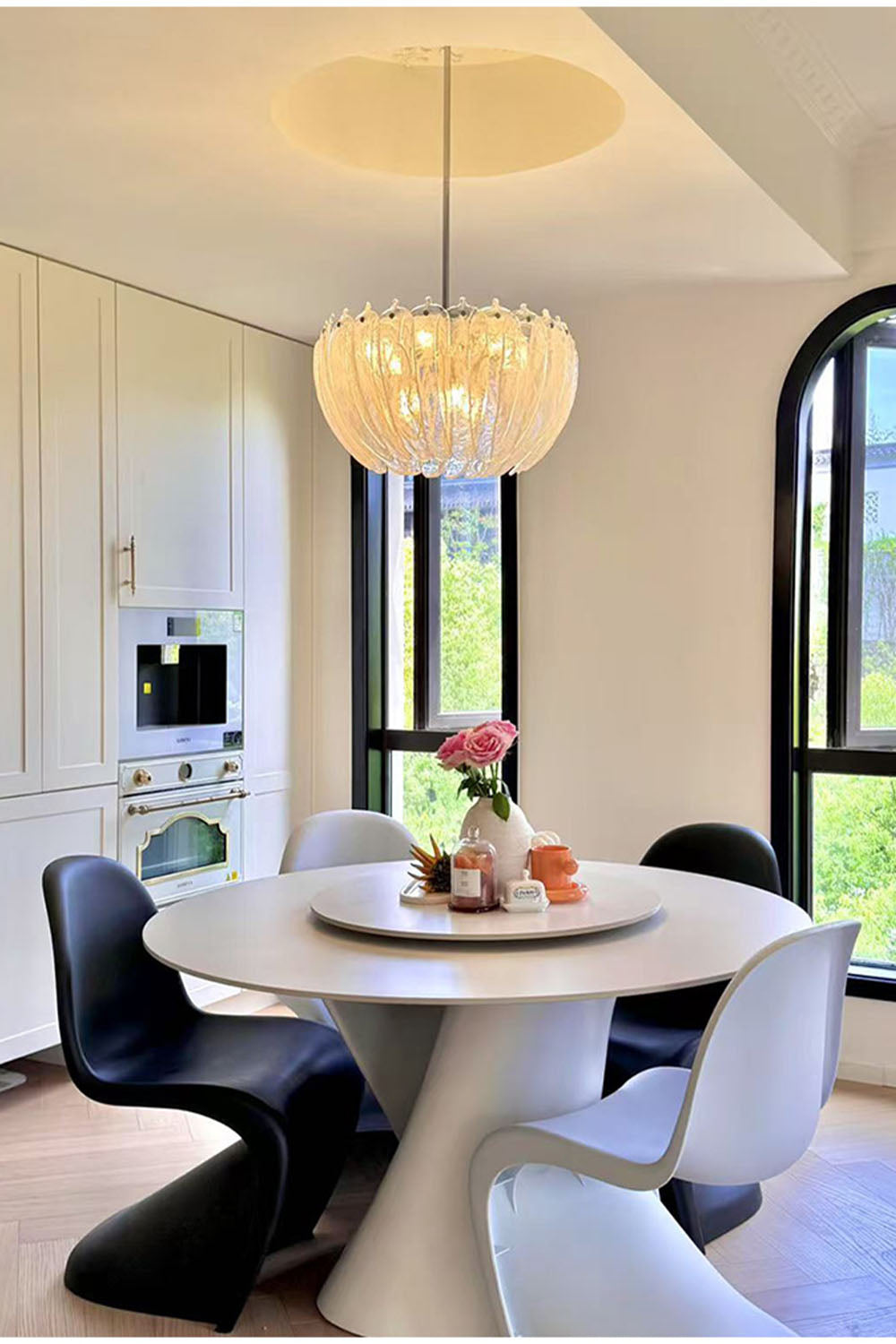 Feather Glass Chandelier