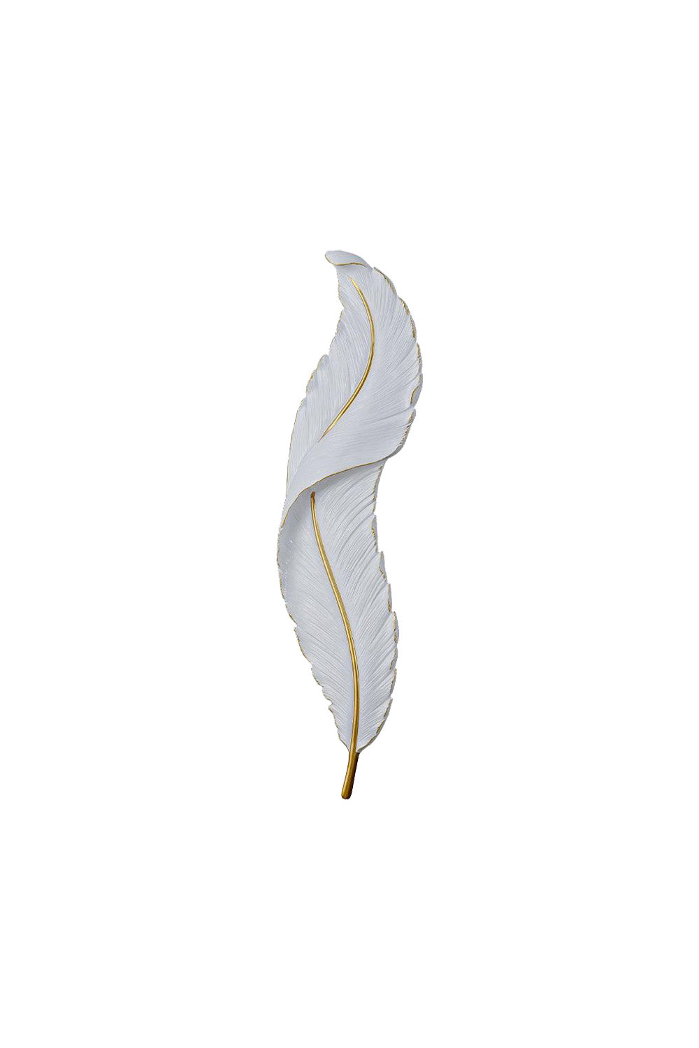 Modern White Gold Feather Wall Lamp