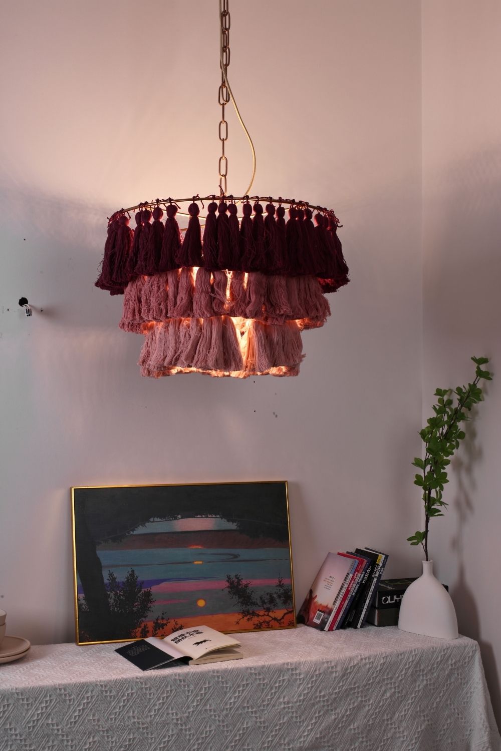 Fabric Fela Tassel Chandelier