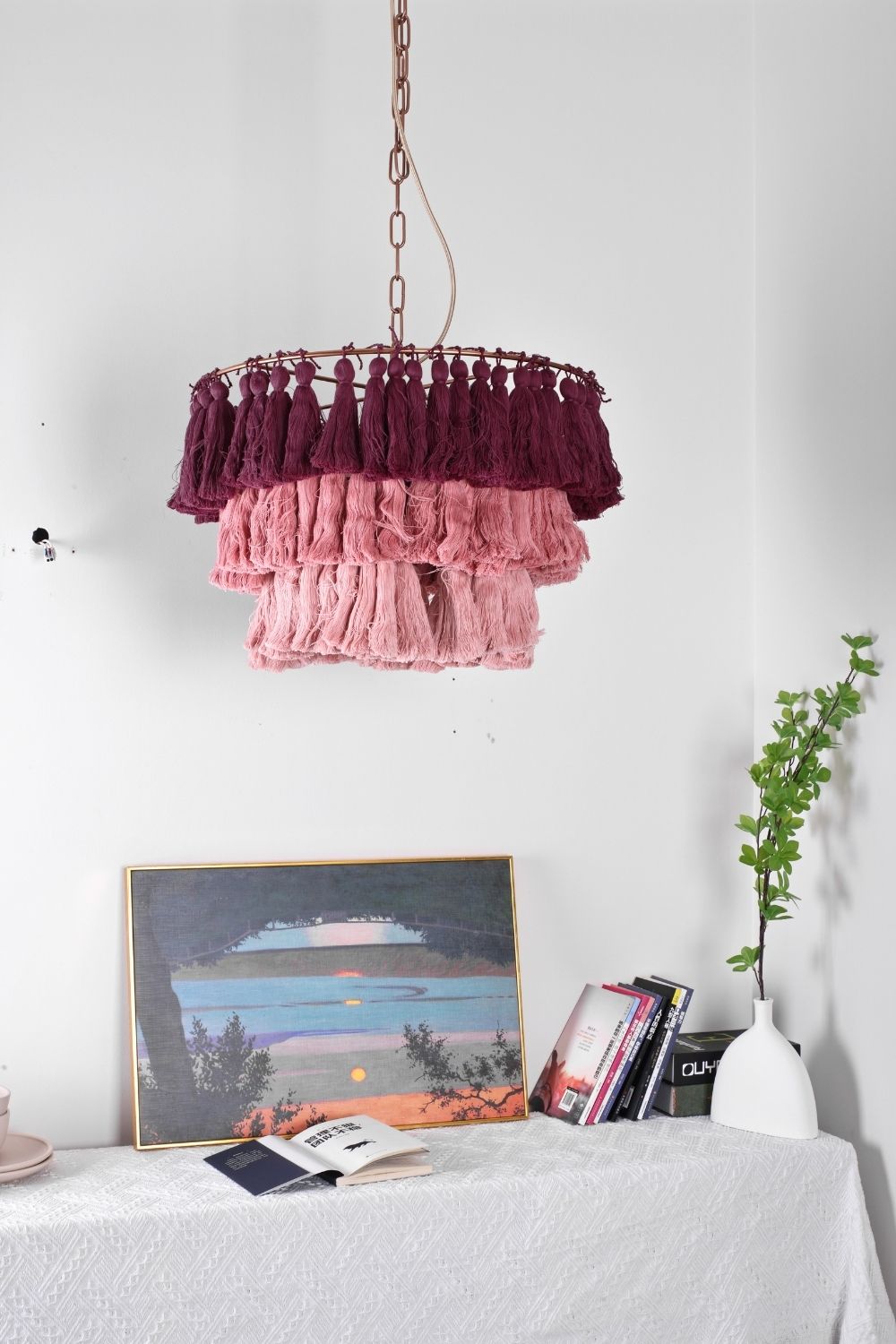 Fabric Fela Tassel Chandelier