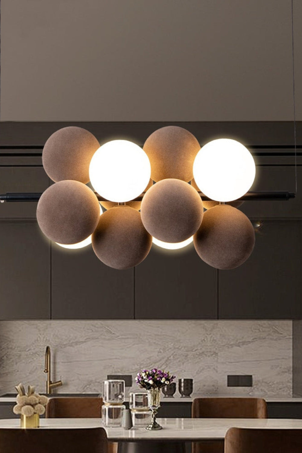 Flannel Ball Modern Chandelier