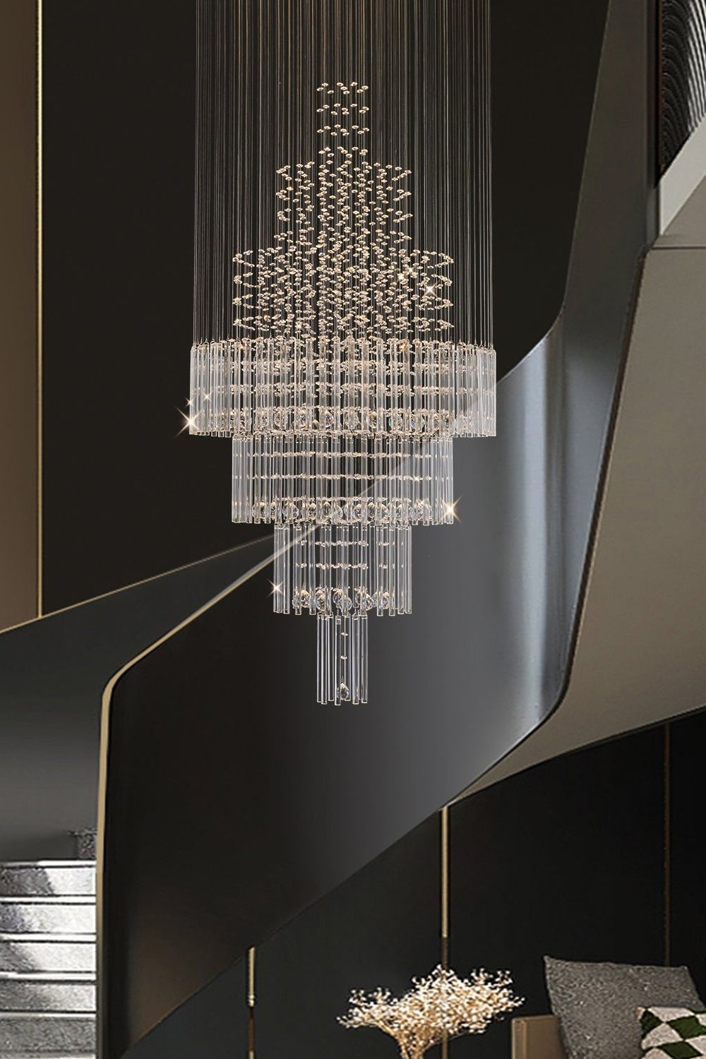 Floating Castle Raindrop Crystal Chandelier - SamuLighting