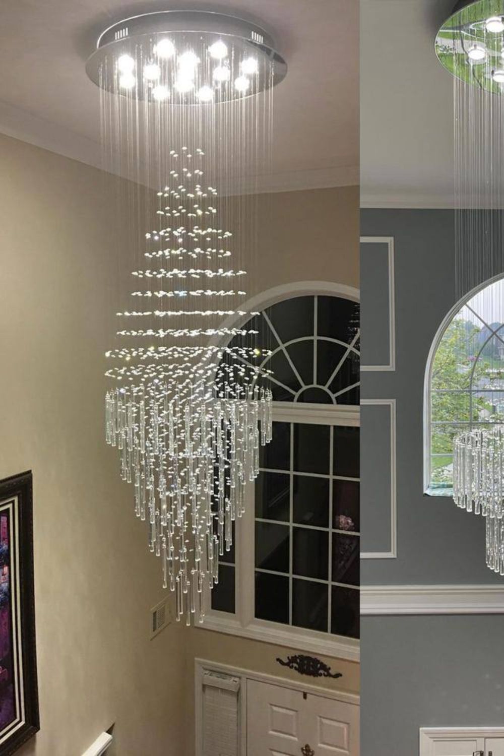 Floating Castle Raindrop Crystal Chandelier - SamuLighting