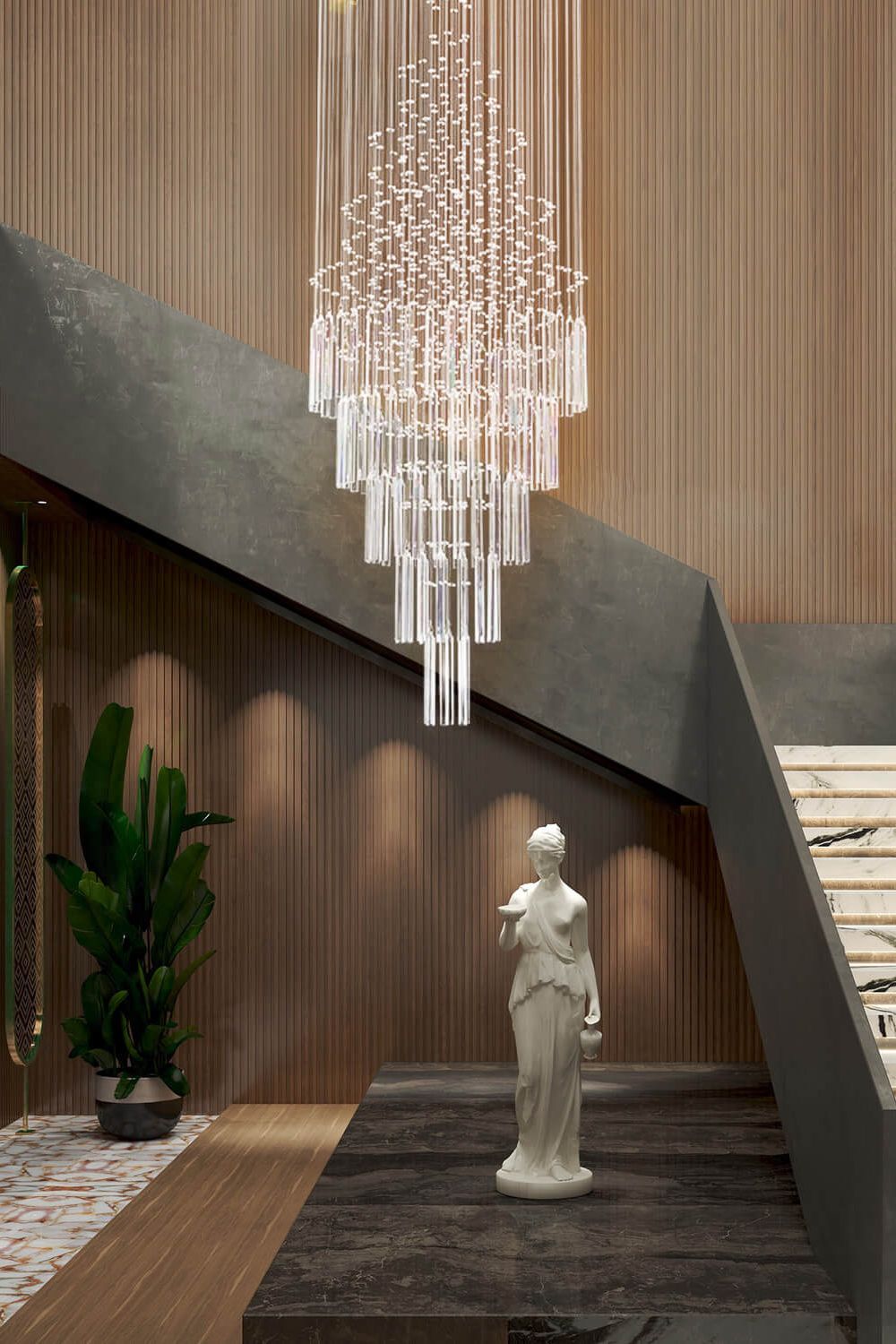 Floating Castle Raindrop Crystal Chandelier - SamuLighting