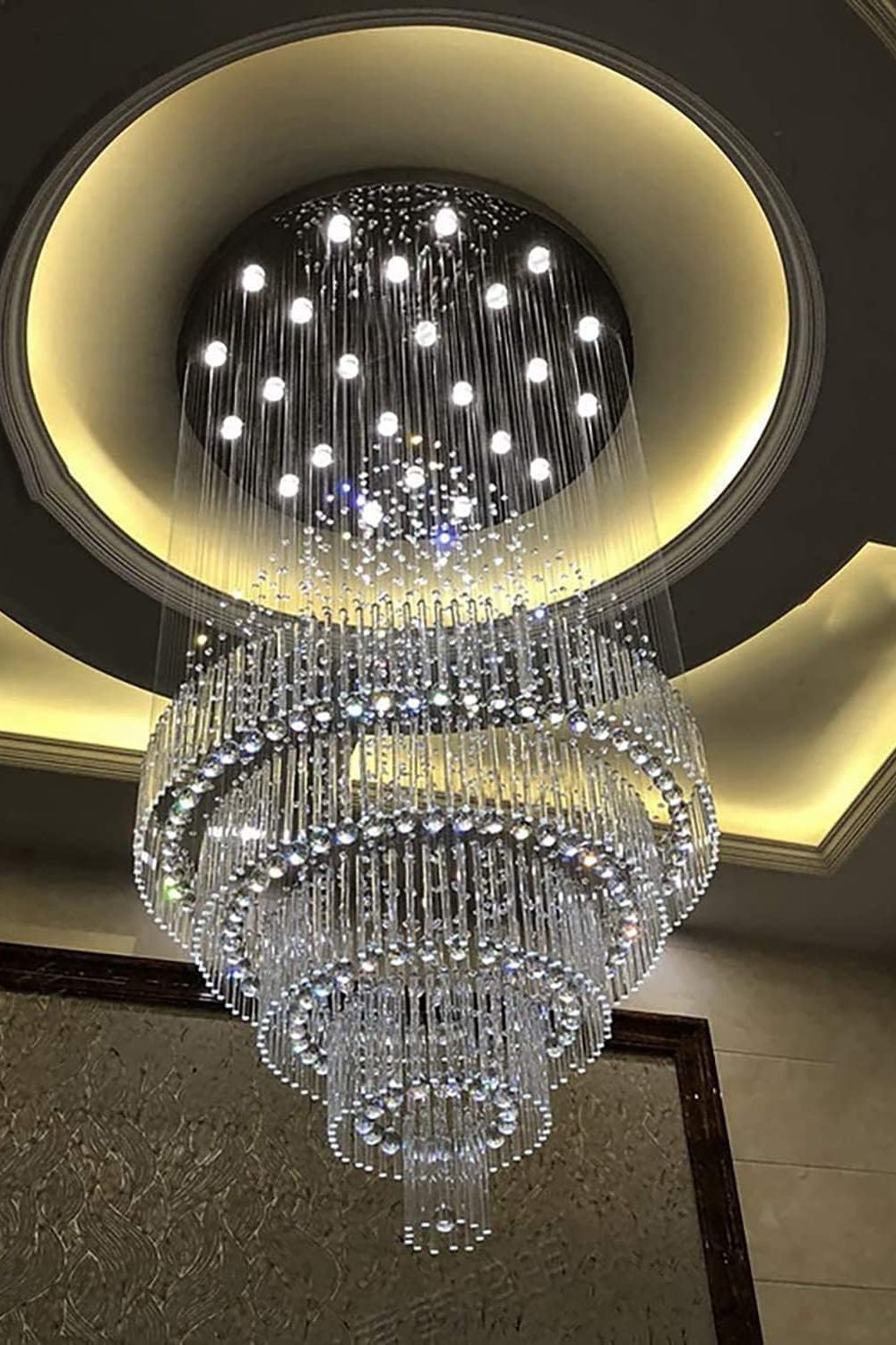 Floating Castle Raindrop Crystal Chandelier - SamuLighting