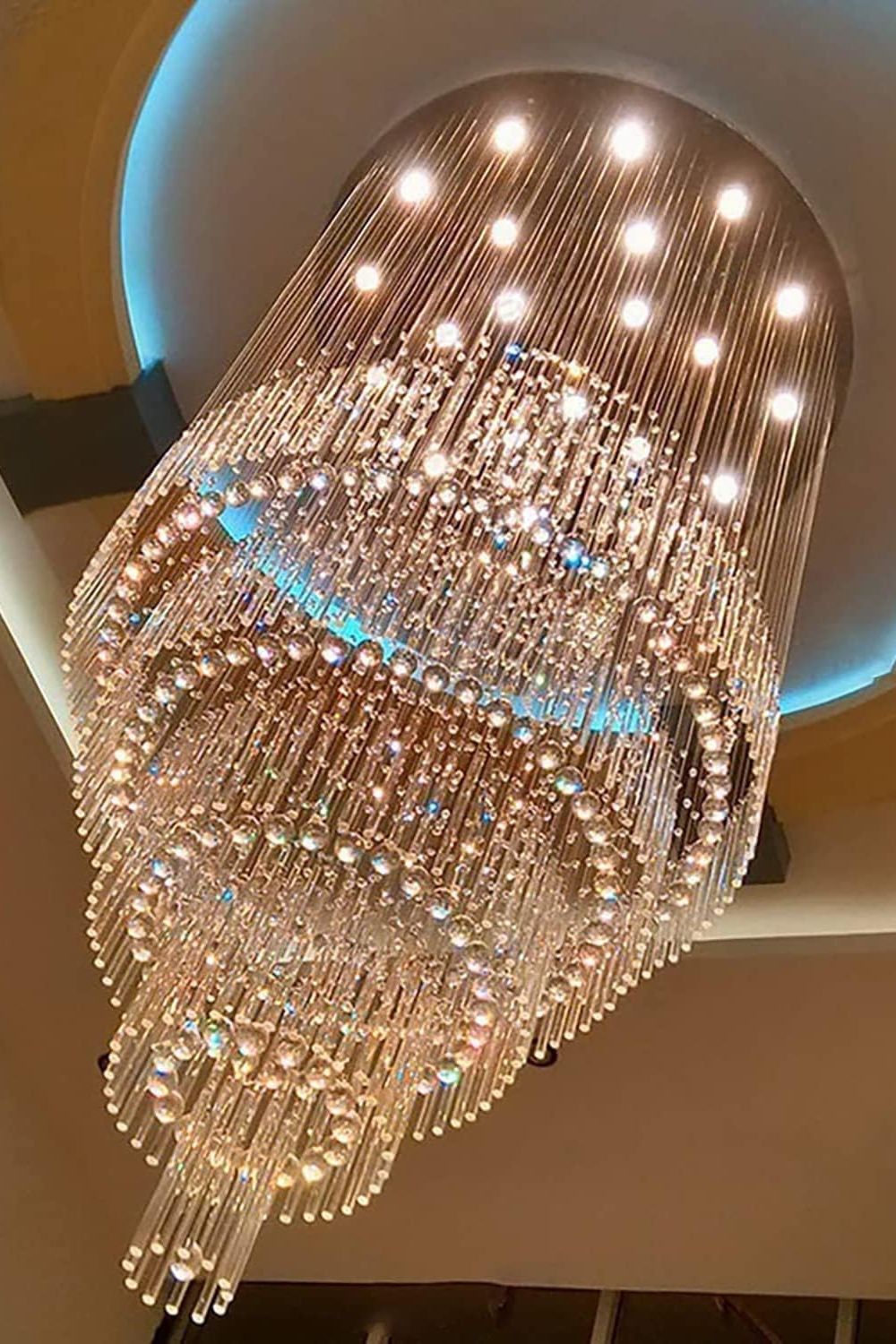 Floating Castle Raindrop Crystal Chandelier - SamuLighting