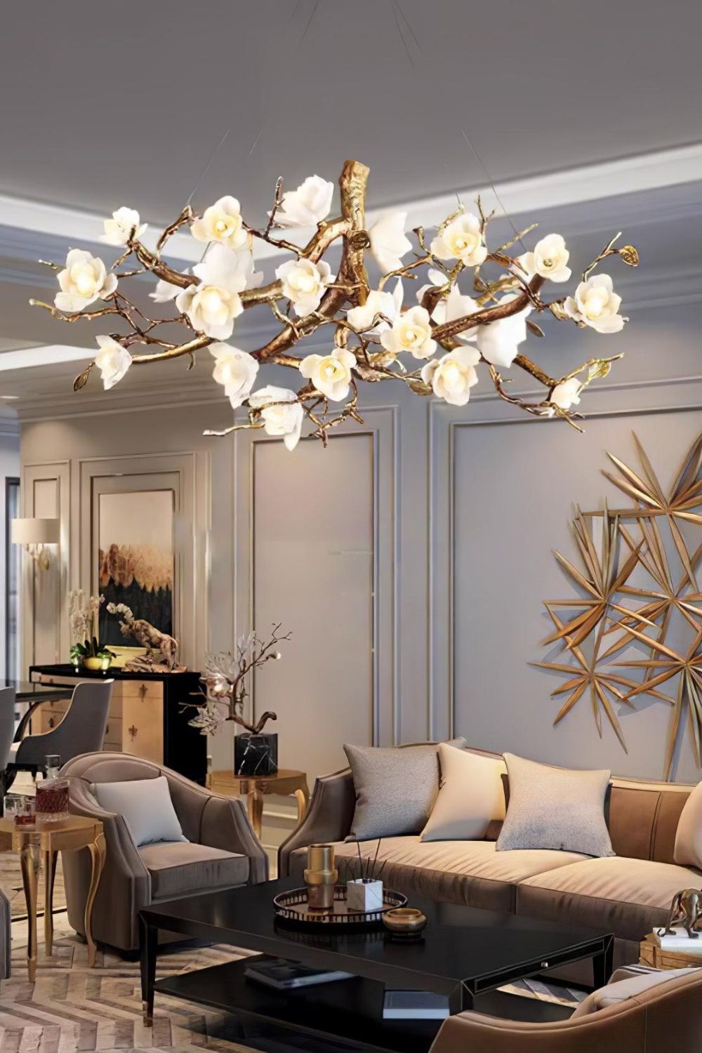 Floral Branch Chandelier