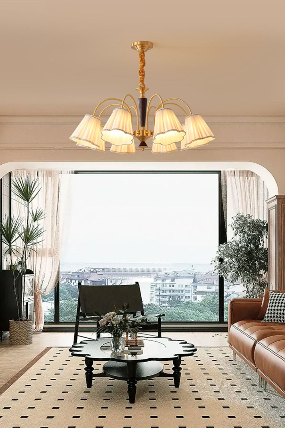 Flower Fabric Chandelier