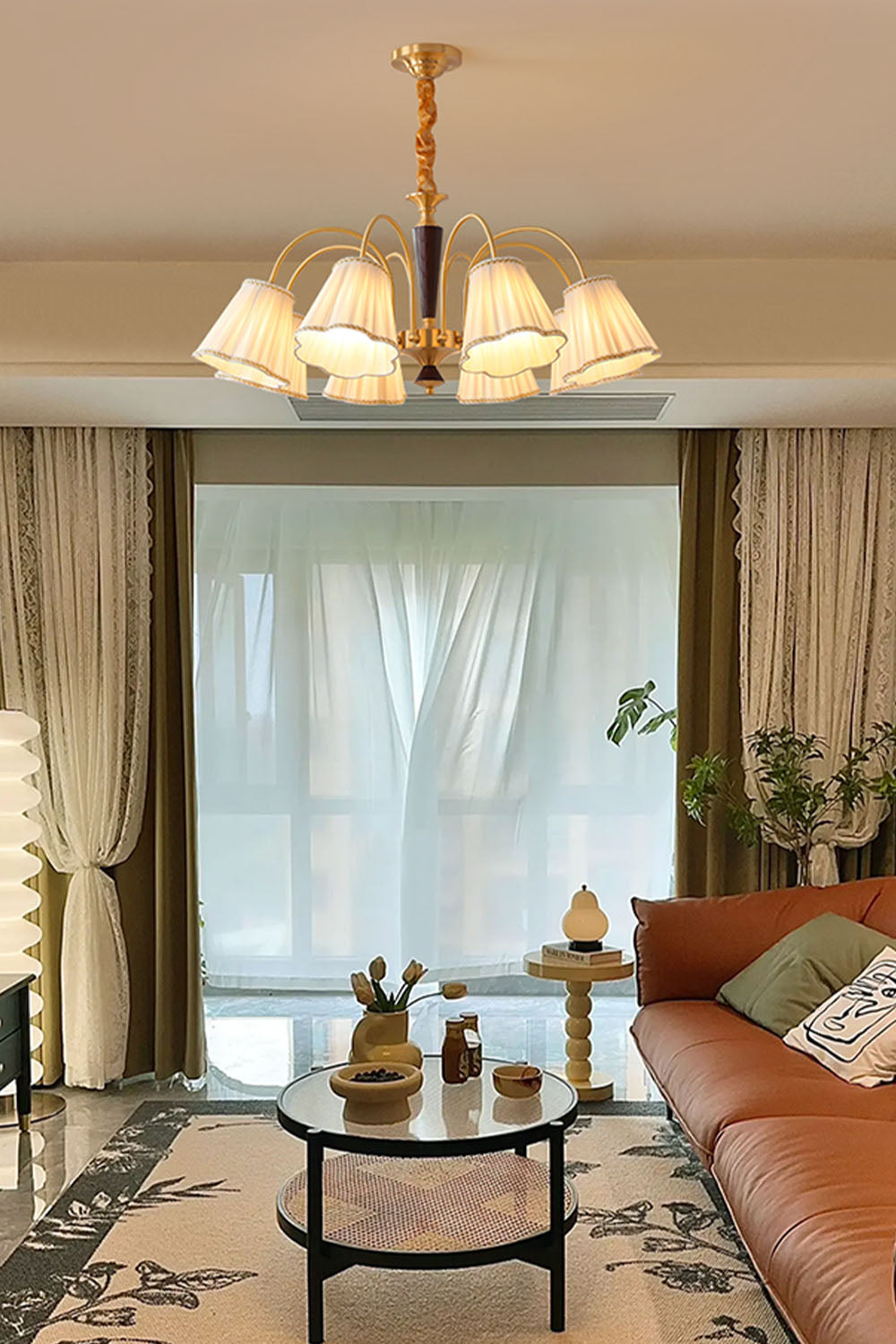 Flower Fabric Chandelier