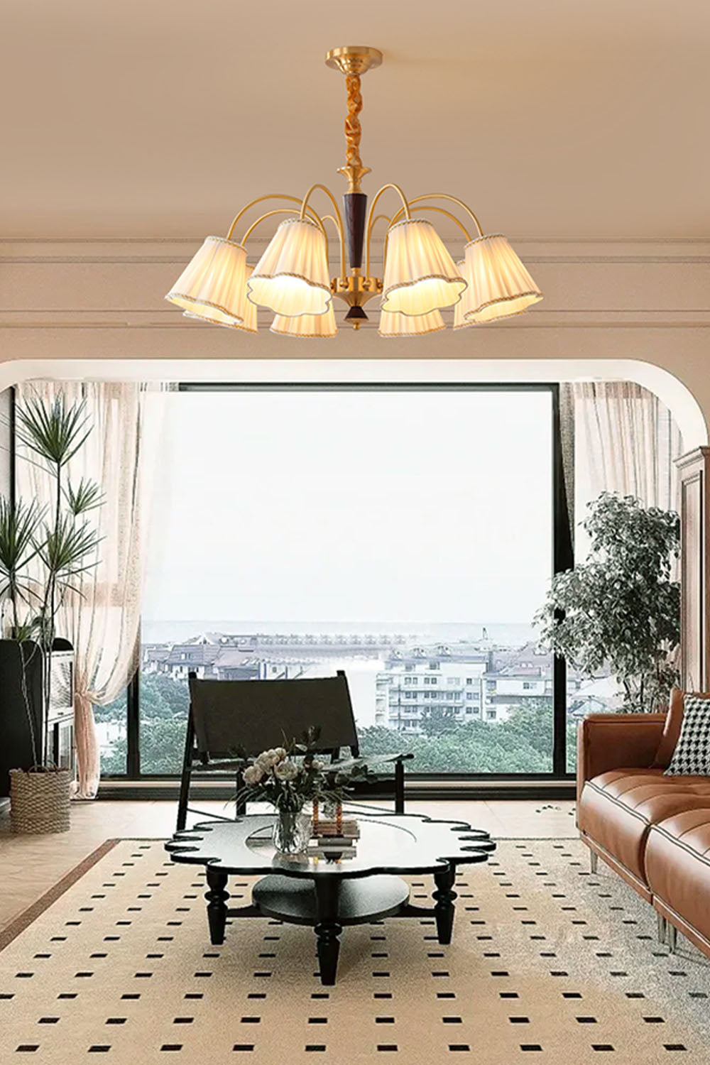 Flower Fabric Chandelier