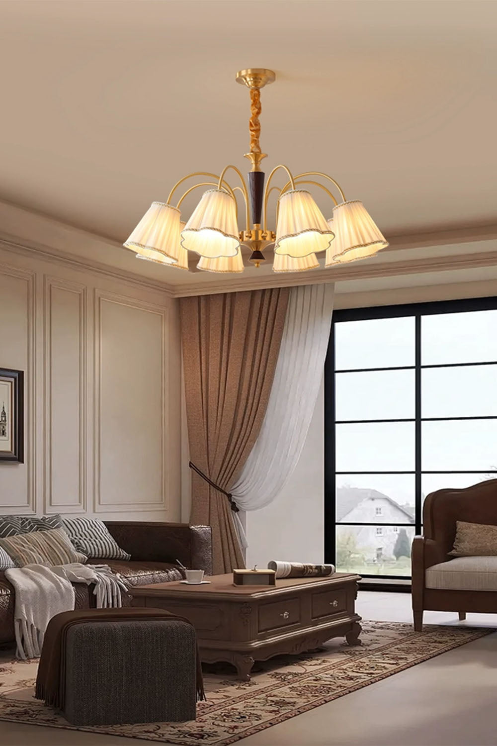 Flower Fabric Chandelier