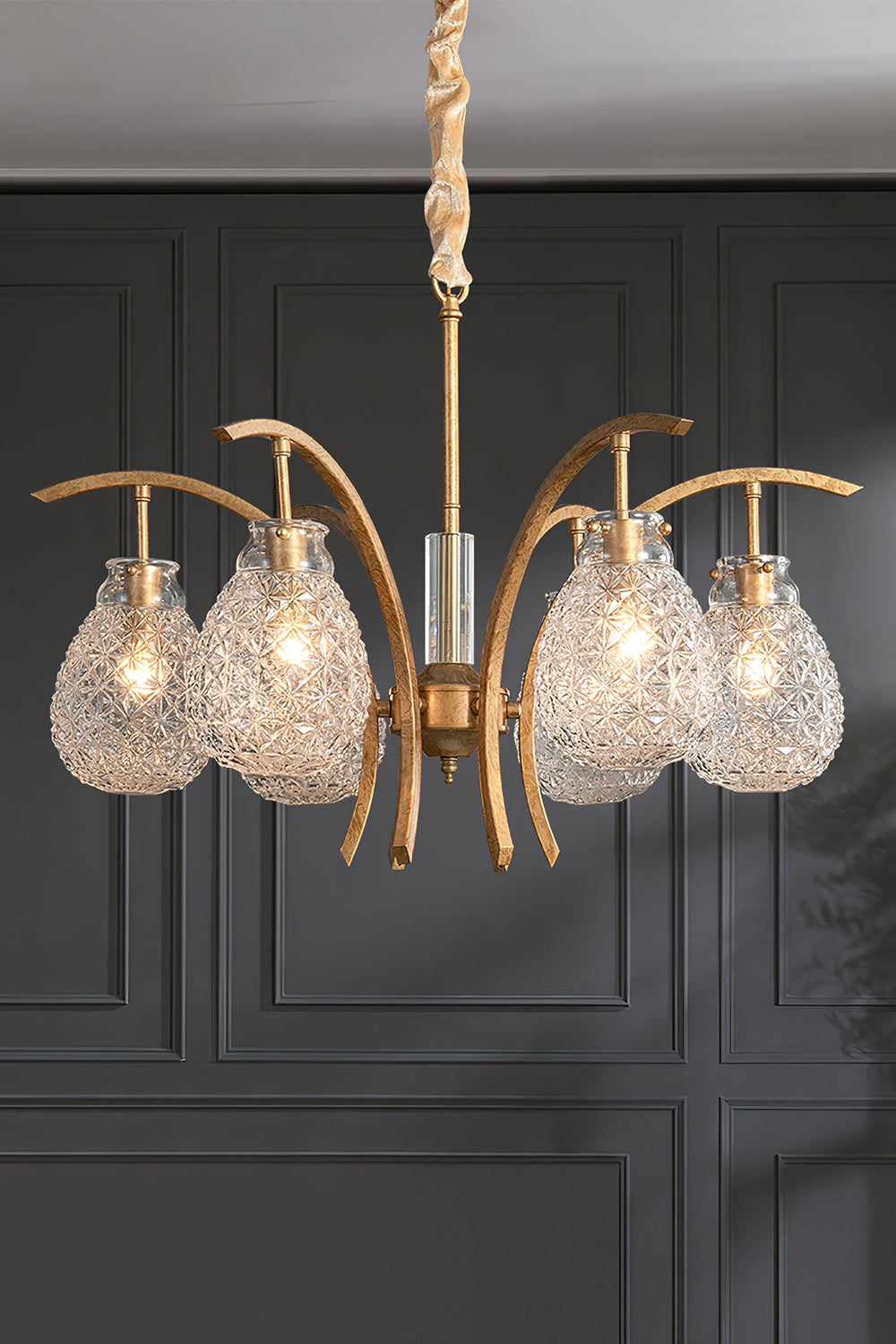 Flower bag chandelier