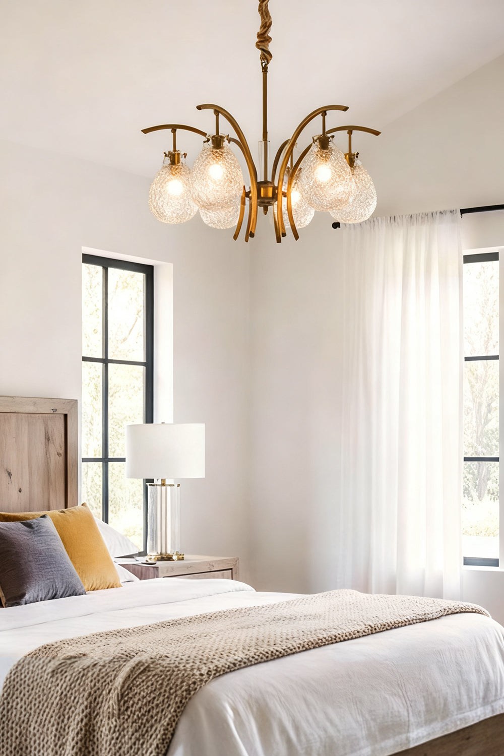 Flower bag chandelier