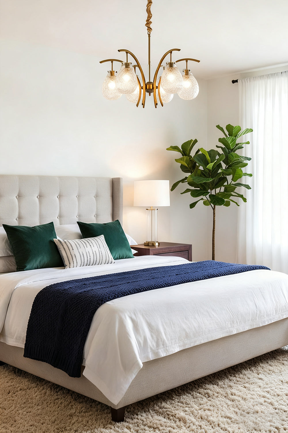 Flower bag chandelier